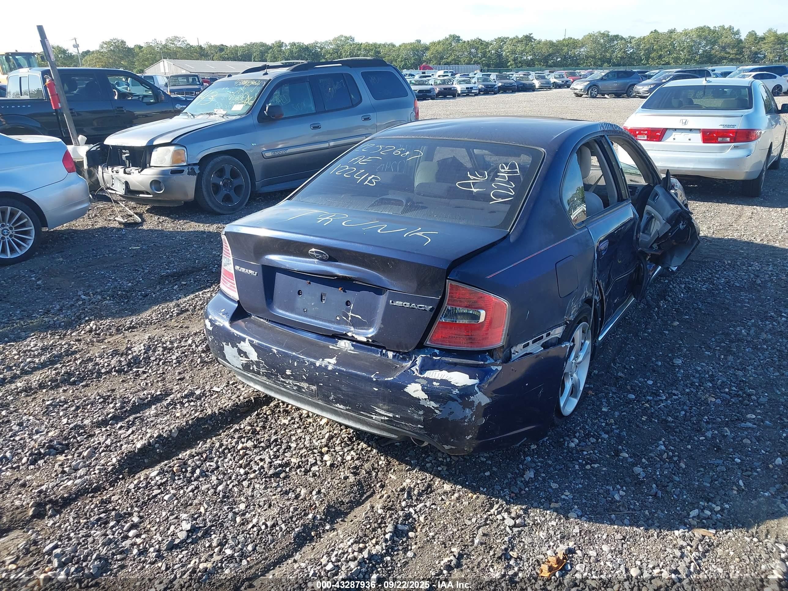 2006 Subaru Legacy 2.5i/2.5i Limited Blue vin: 4S3BL626567209271