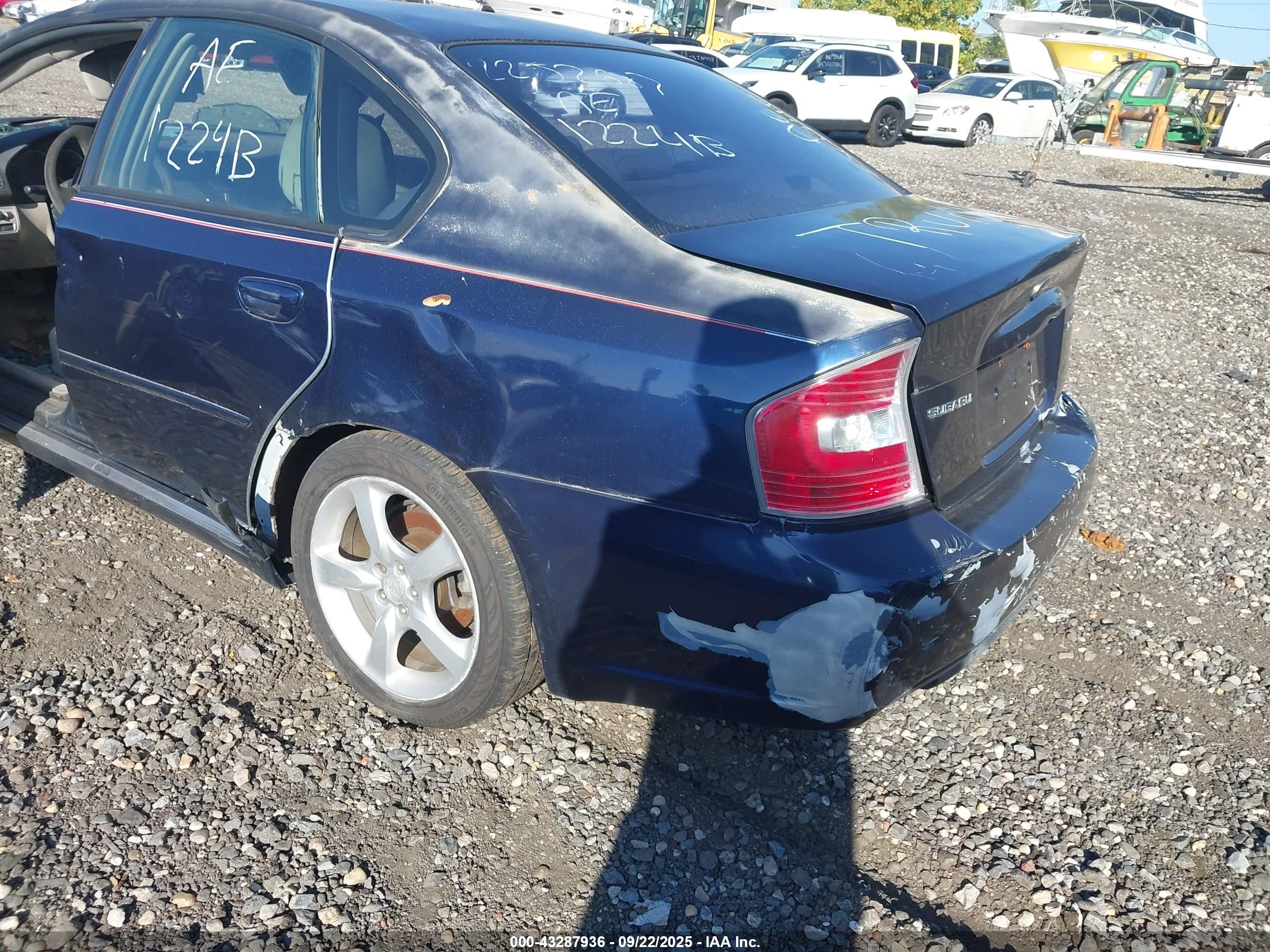 2006 Subaru Legacy 2.5i/2.5i Limited Blue vin: 4S3BL626567209271