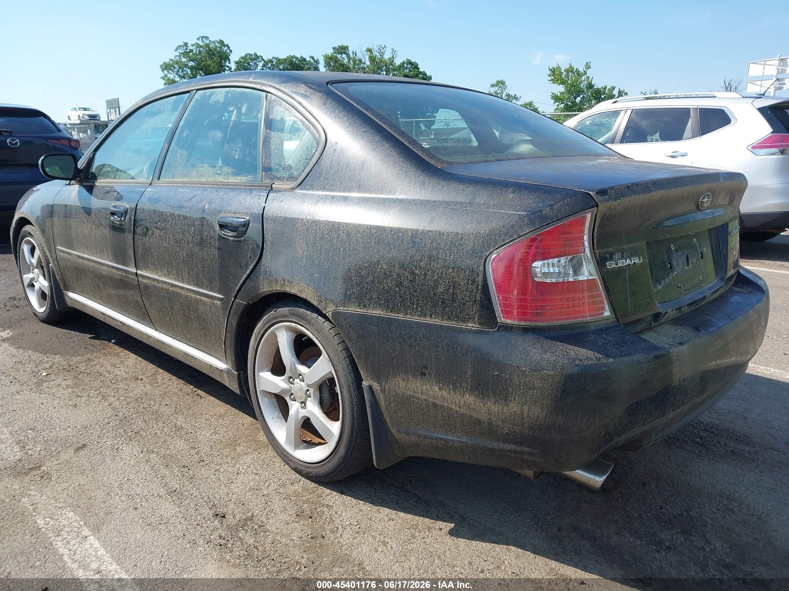 2006 Subaru Legacy 2.5i/2.5i Limited Black vin: 4S3BL626667203740