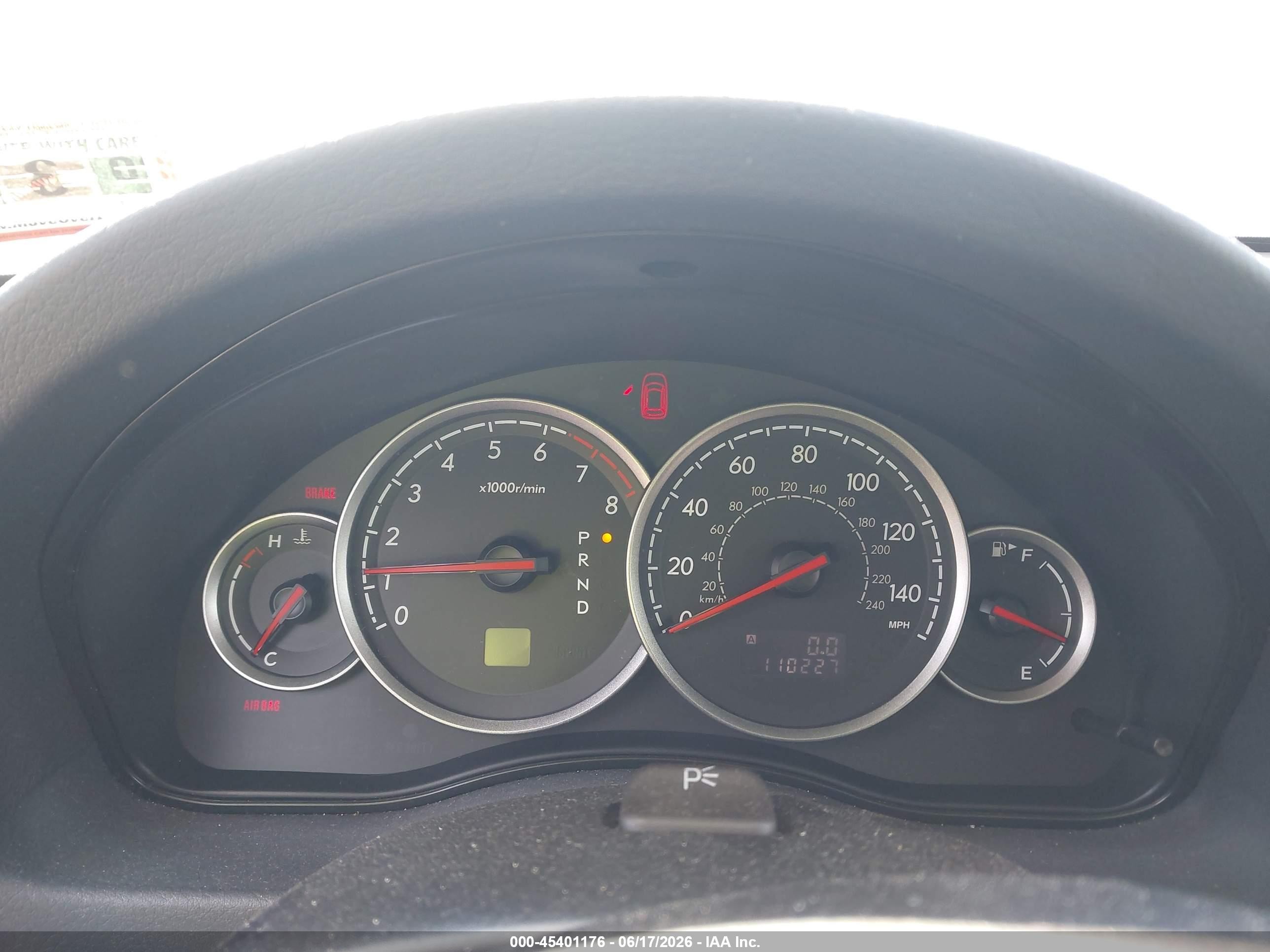 2006 Subaru Legacy 2.5i/2.5i Limited Black vin: 4S3BL626667203740