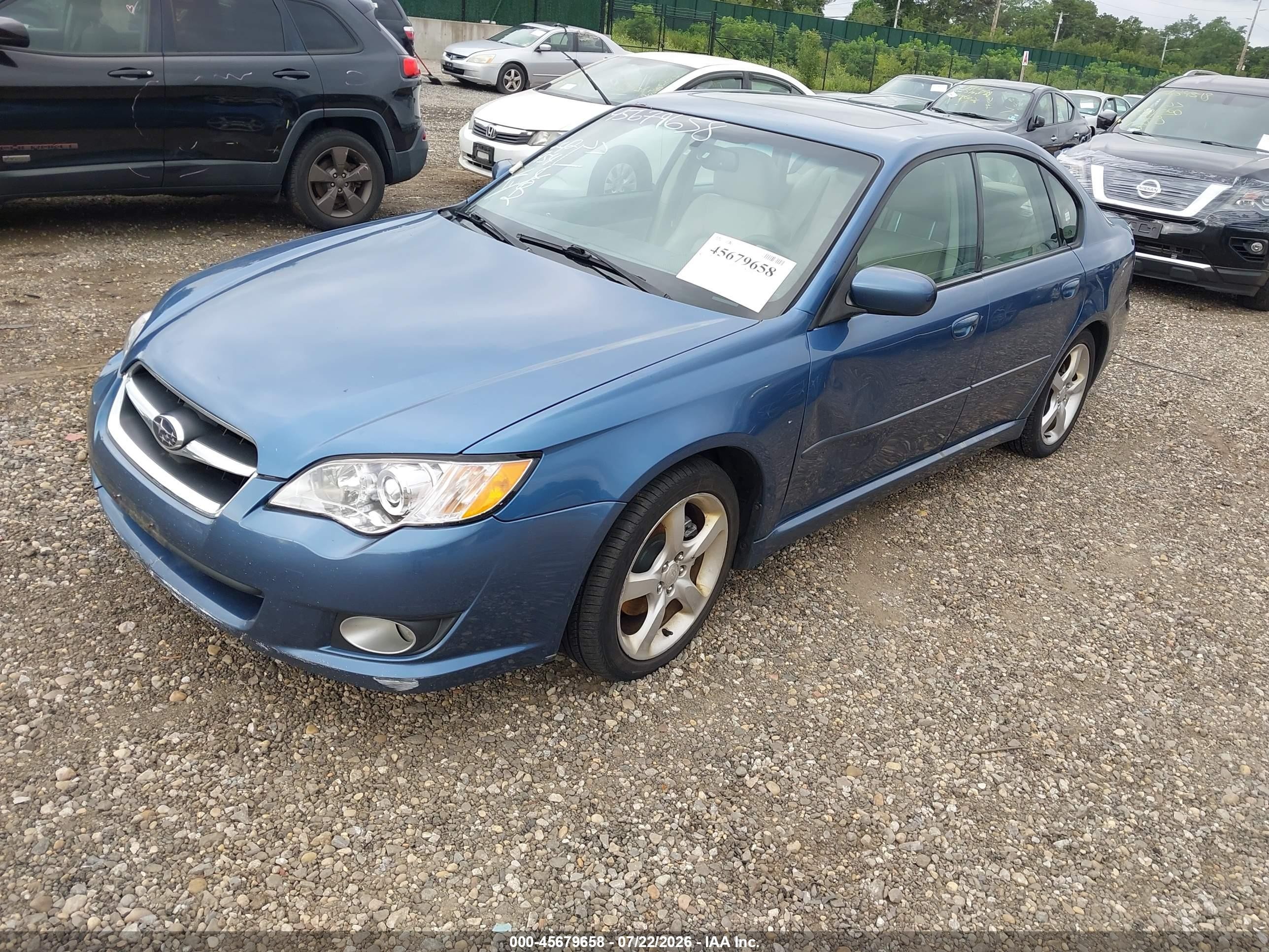 2008 Subaru Legacy (natl) Ltd/ltd W/vdc Blue vin: 4S3BL626687215163