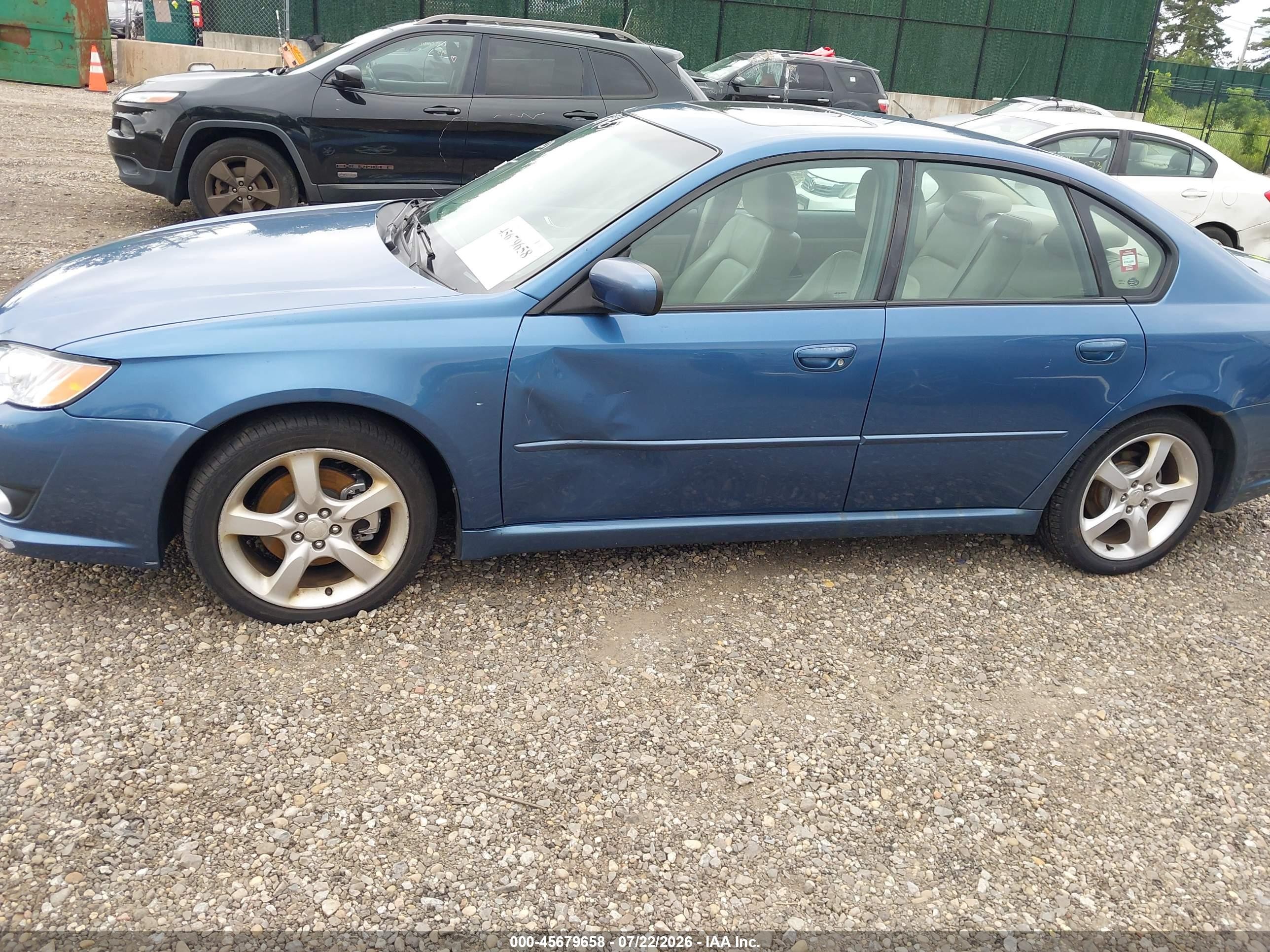 2008 Subaru Legacy (natl) Ltd/ltd W/vdc Blue vin: 4S3BL626687215163