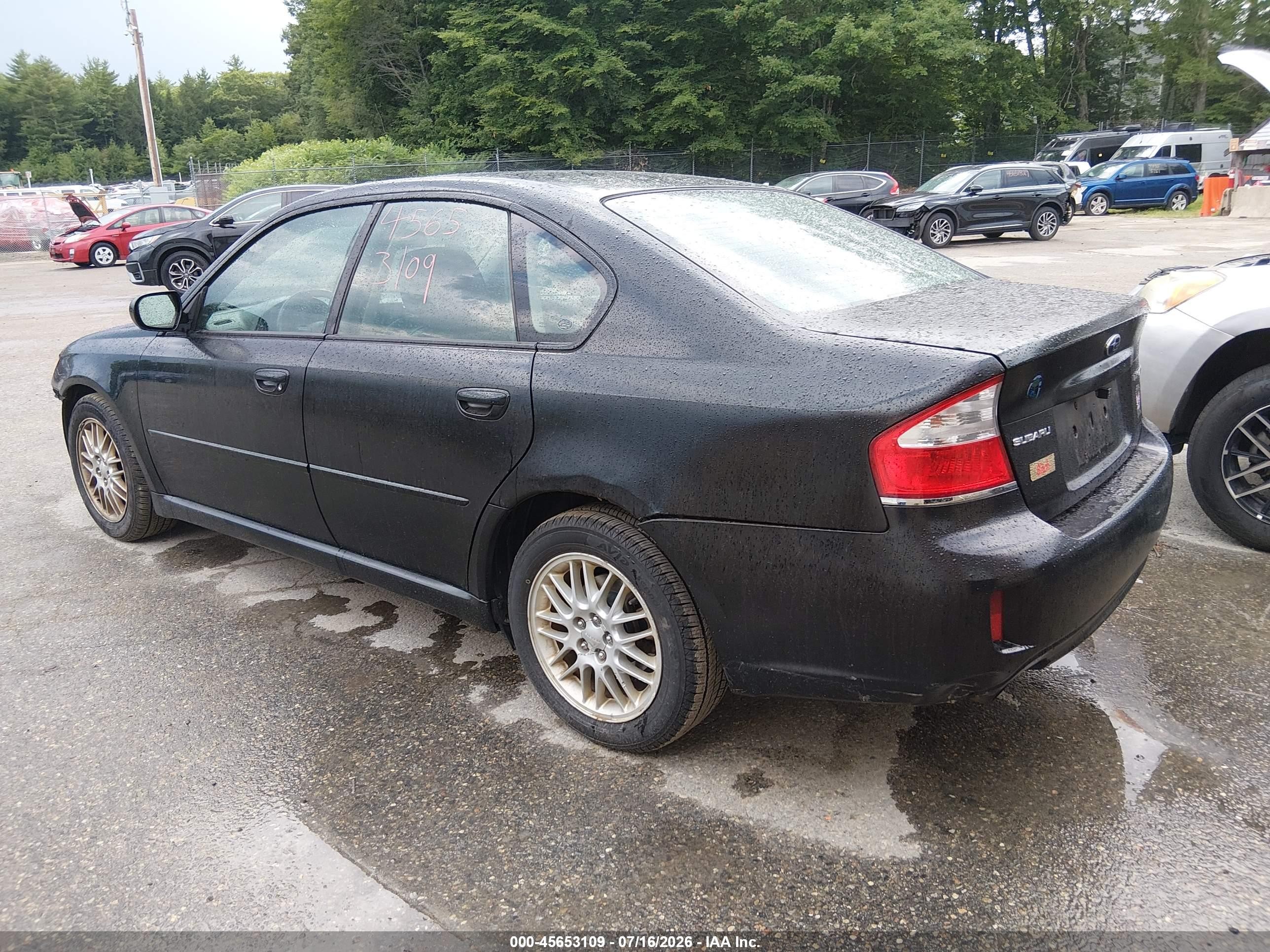 2009 Subaru Legacy 2.5i Limited Черный vin: 4S3BL626697229825