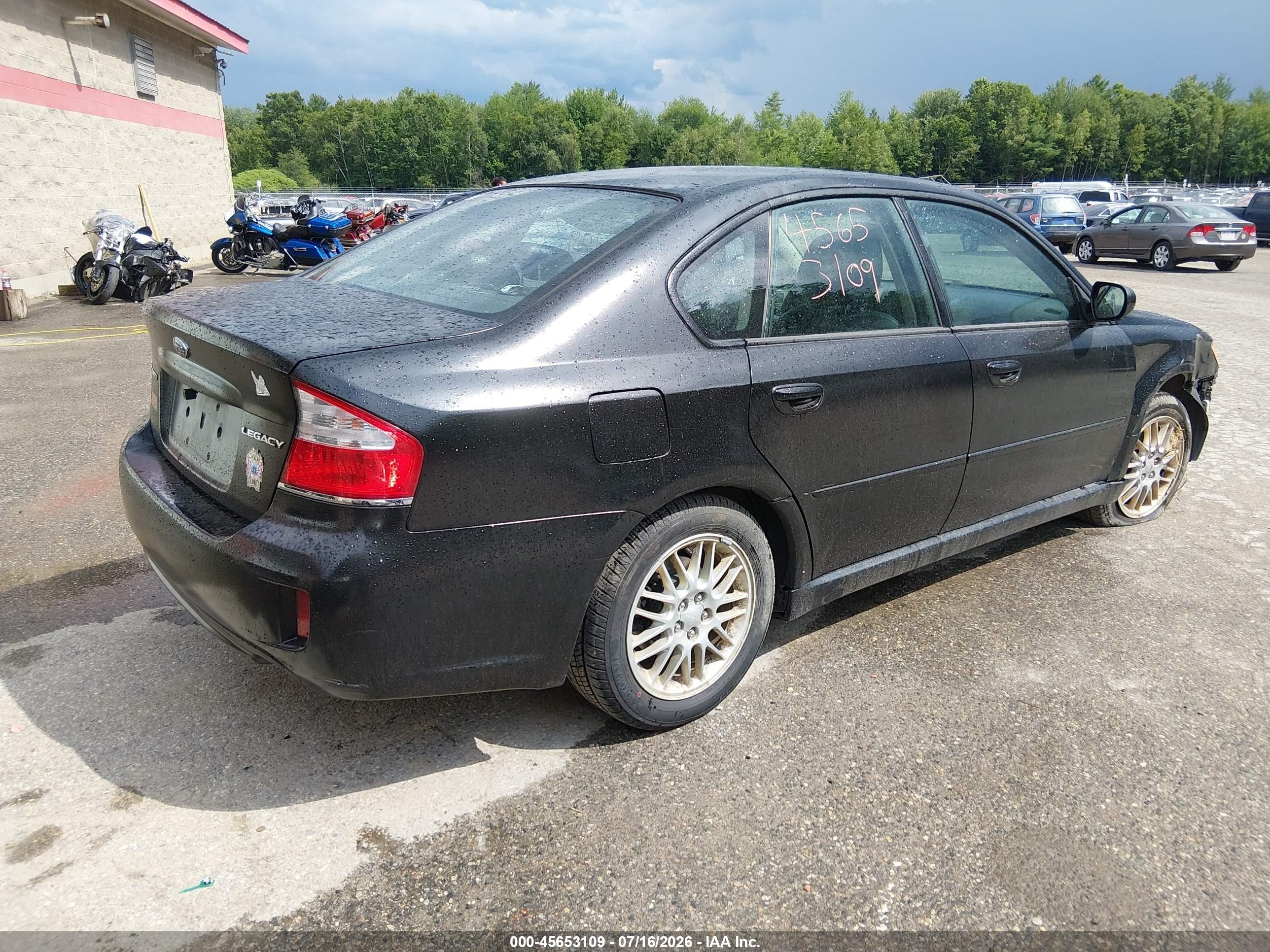 2009 Subaru Legacy 2.5i Limited Черный vin: 4S3BL626697229825