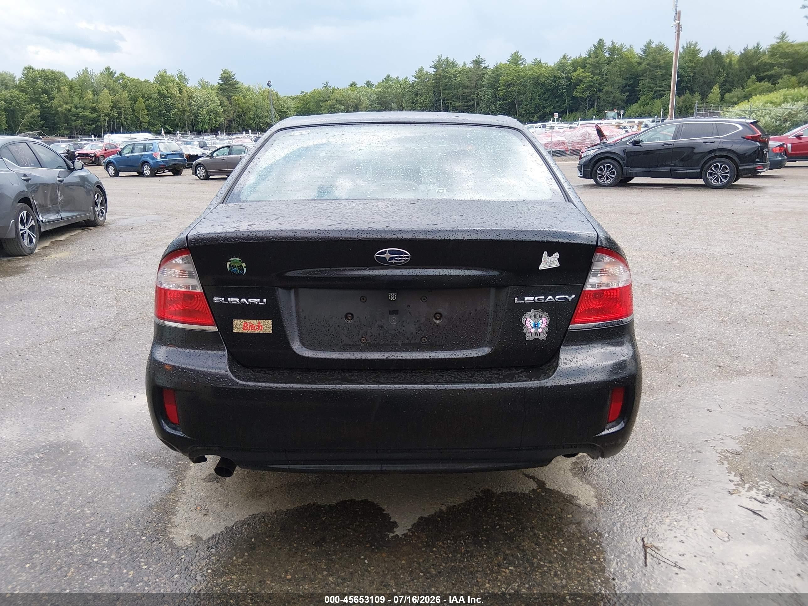 2009 Subaru Legacy 2.5i Limited Черный vin: 4S3BL626697229825