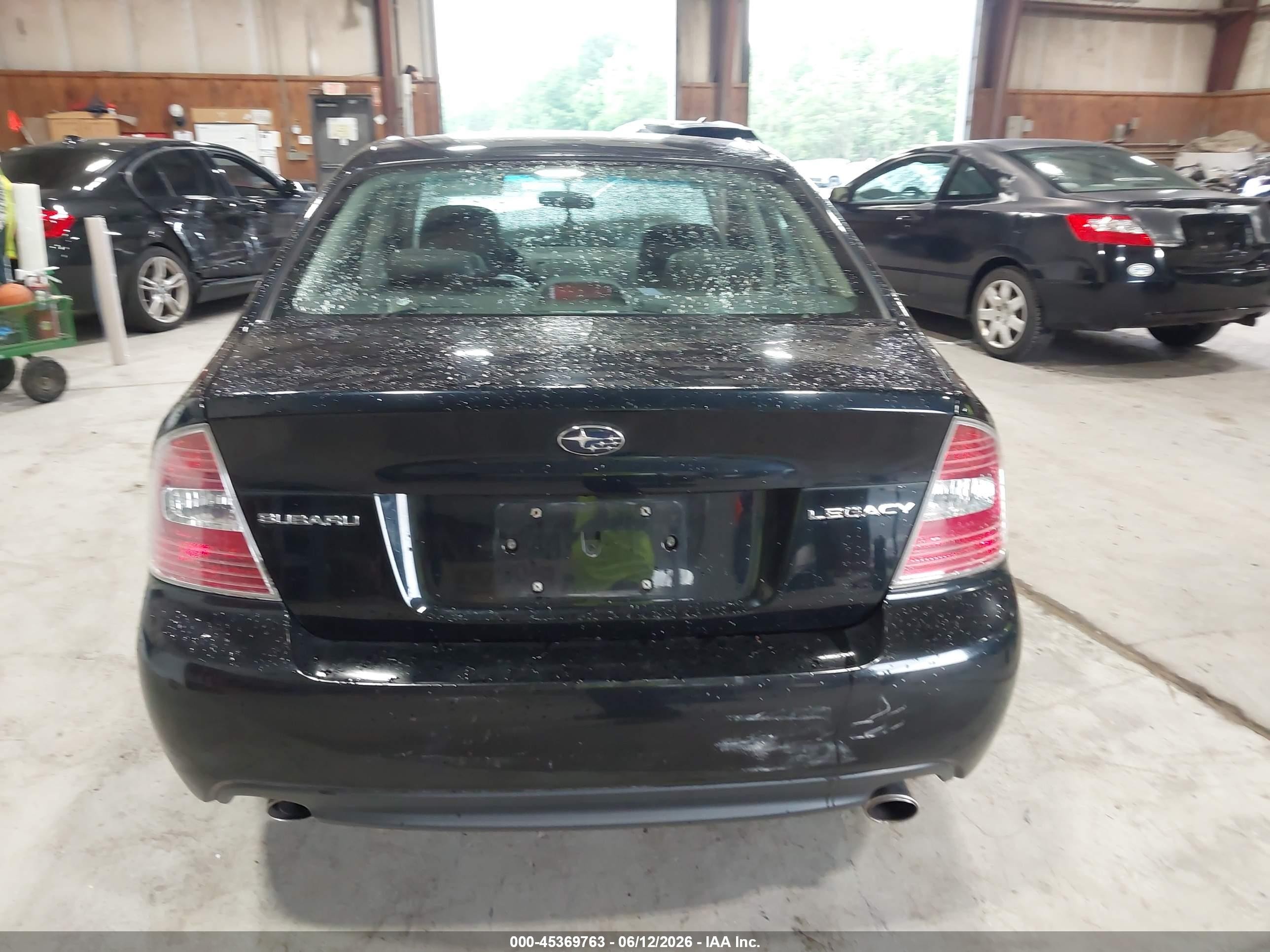 2007 Subaru Legacy 2.5i Limited Black vin: 4S3BL626777203635