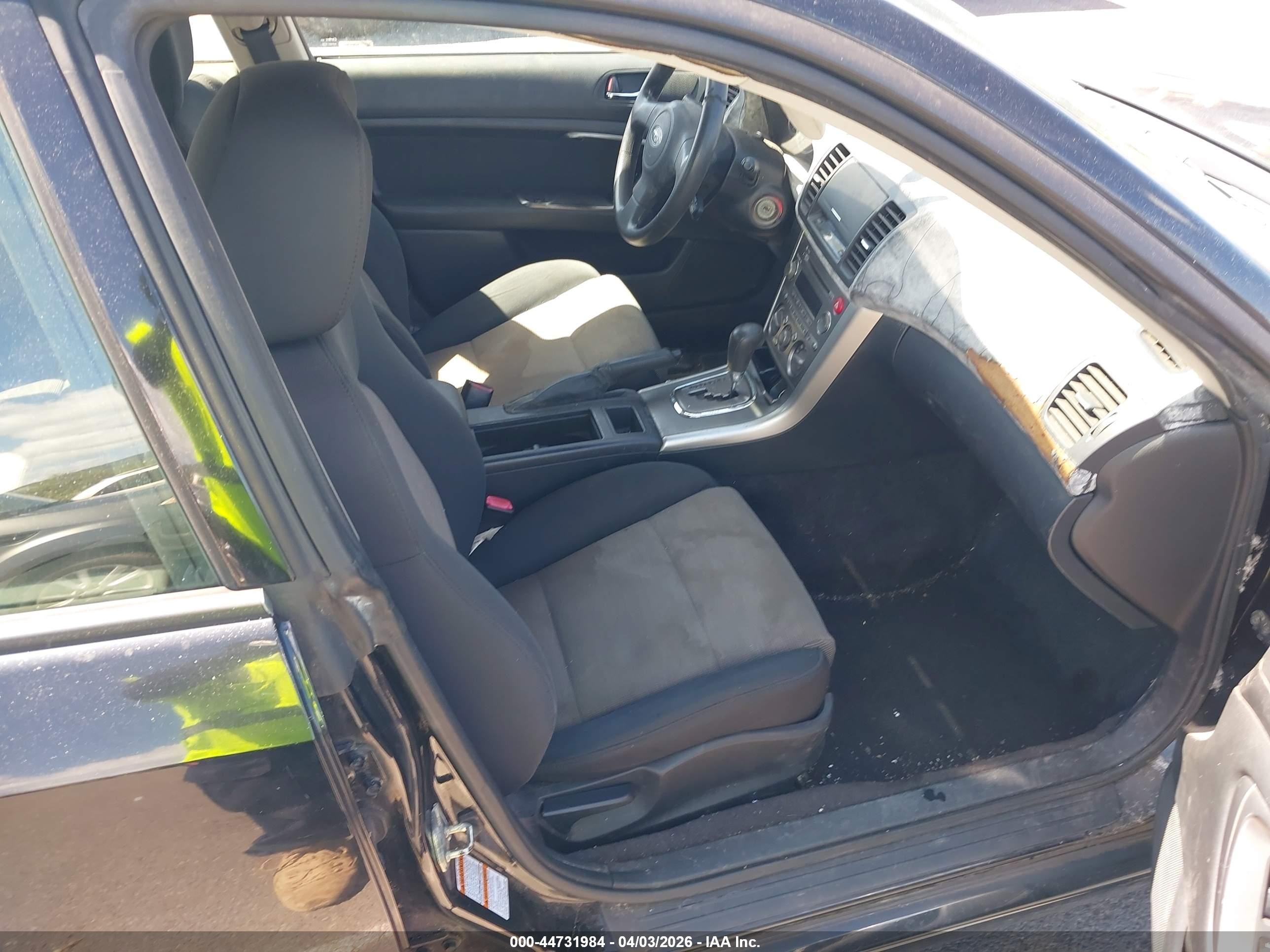 2006 Subaru Legacy 2.5i Black vin: 4S3BL626X67215406
