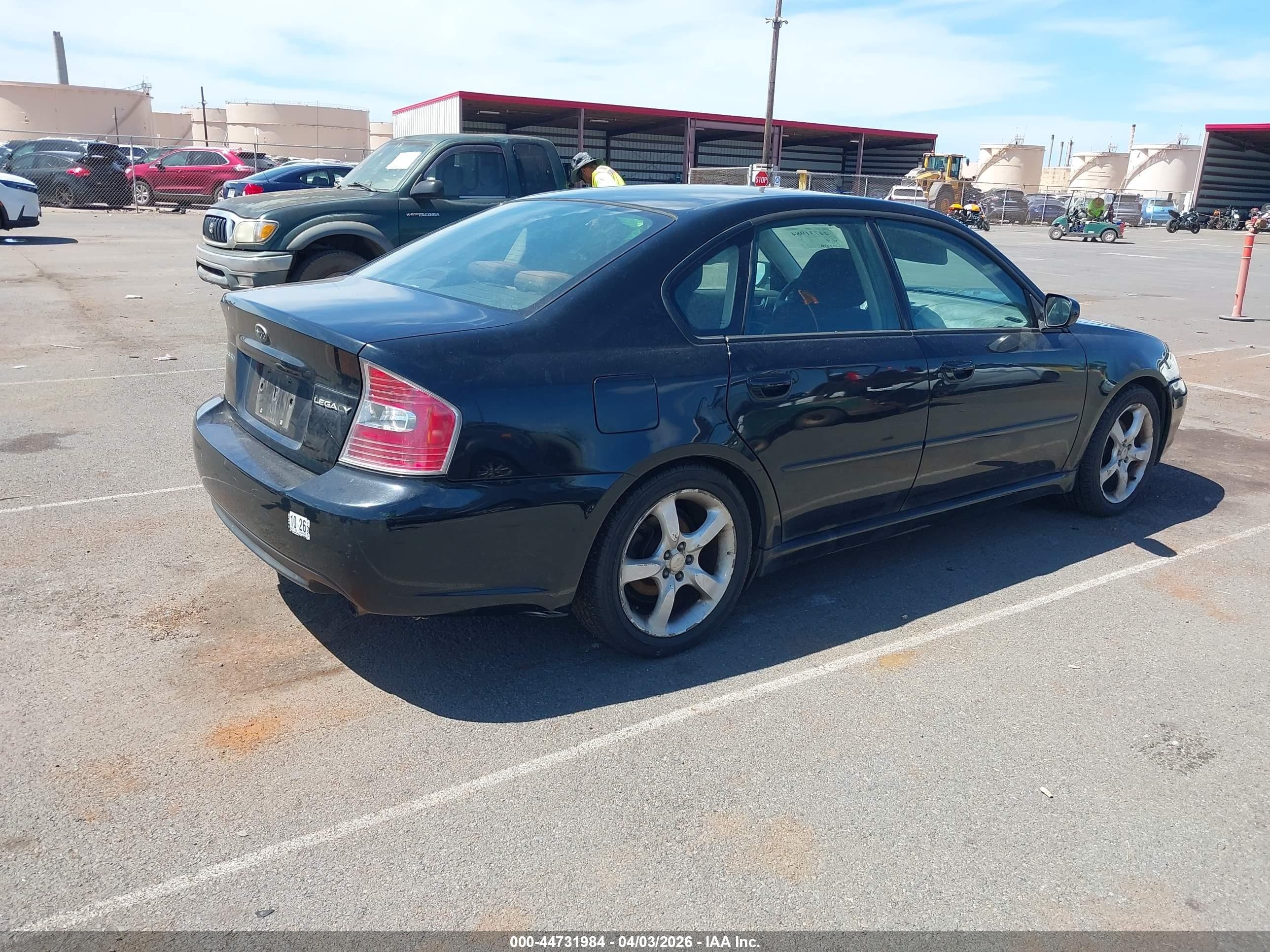2006 Subaru Legacy 2.5i Black vin: 4S3BL626X67215406