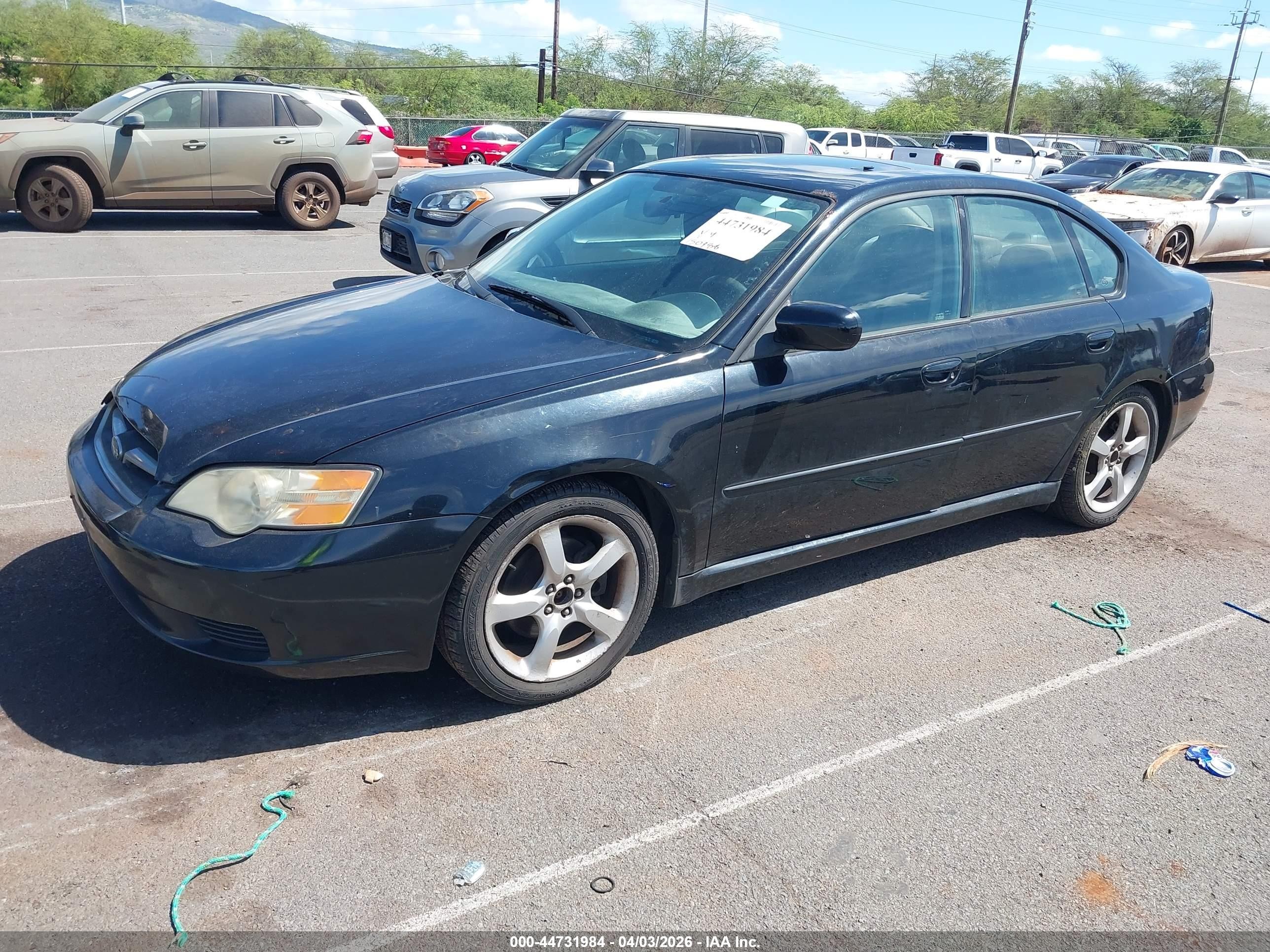 2006 Subaru Legacy 2.5i Black vin: 4S3BL626X67215406