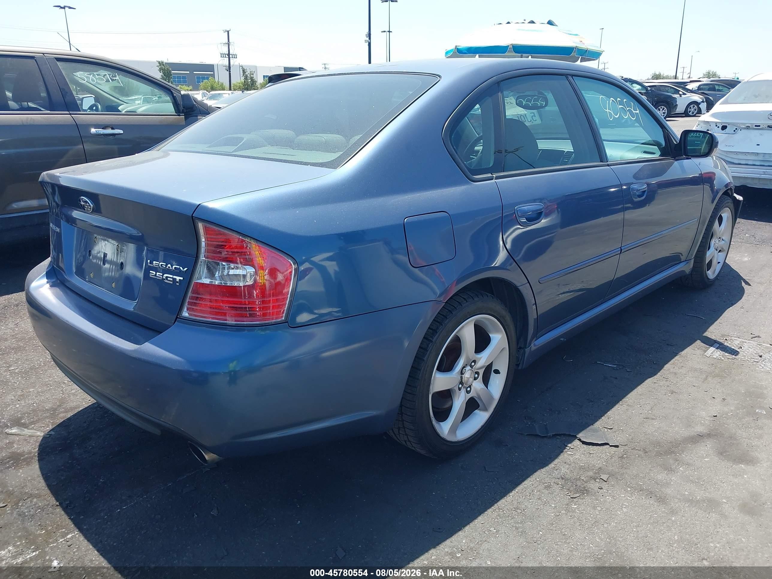 2005 Subaru Legacy 2.5gt Limited Синий vin: 4S3BL676756206210