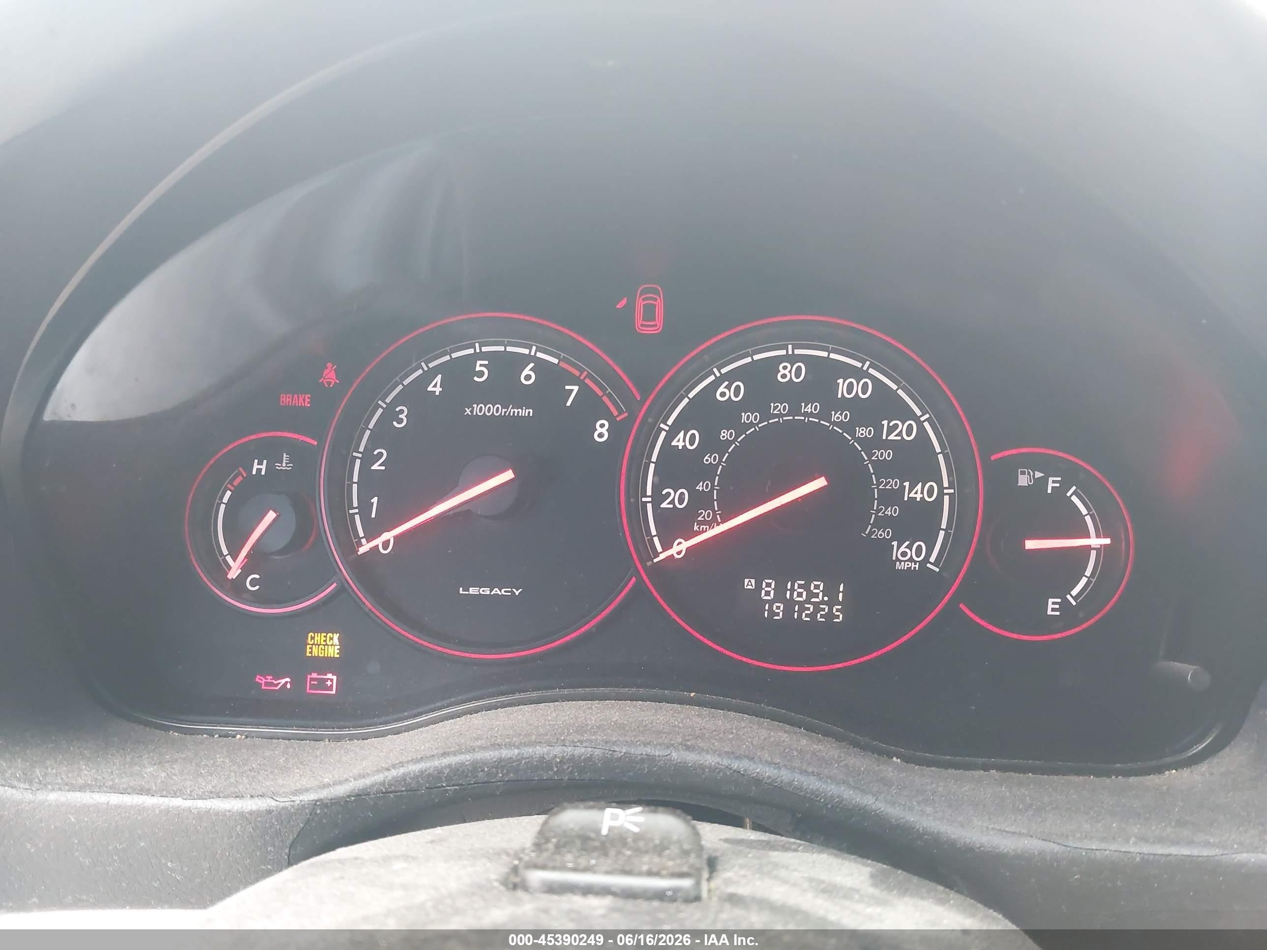 2005 Subaru Legacy 2.5gt Limited Black vin: 4S3BL676X56225544