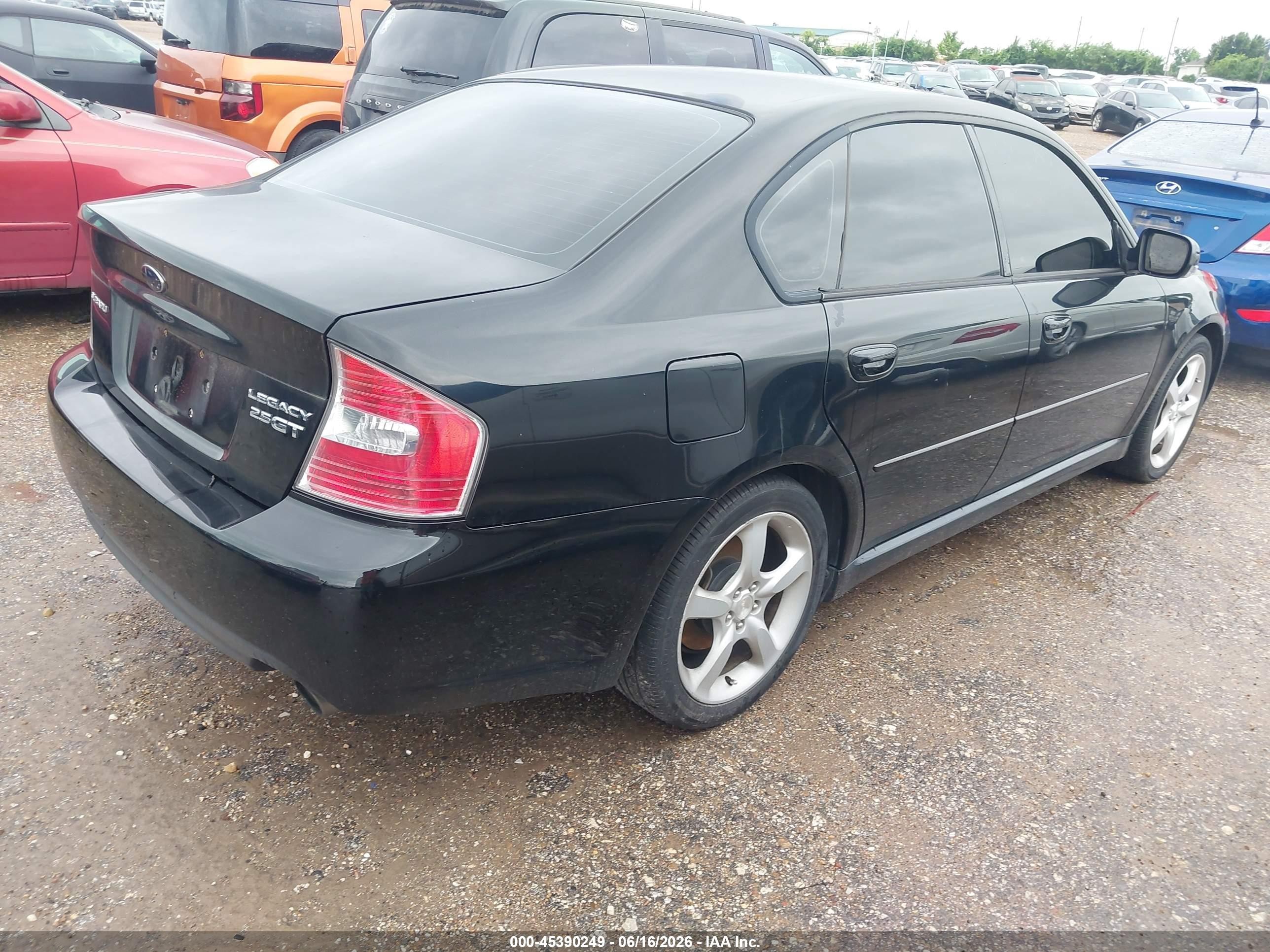 2005 Subaru Legacy 2.5gt Limited Black vin: 4S3BL676X56225544