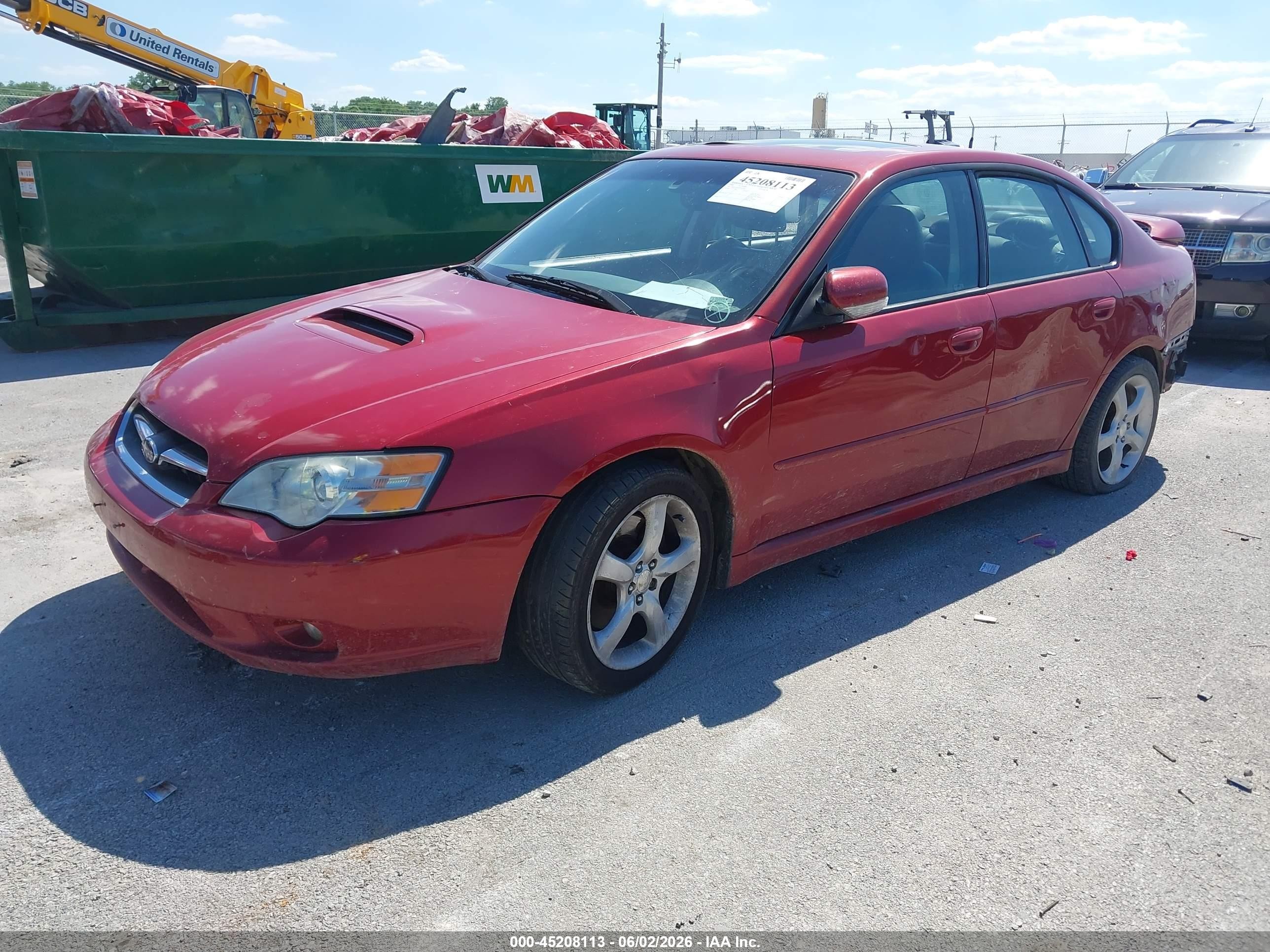 2006 Subaru Legacy 2.5gt Limited/2.5gt Spec.b Red vin: 4S3BL676X64201659