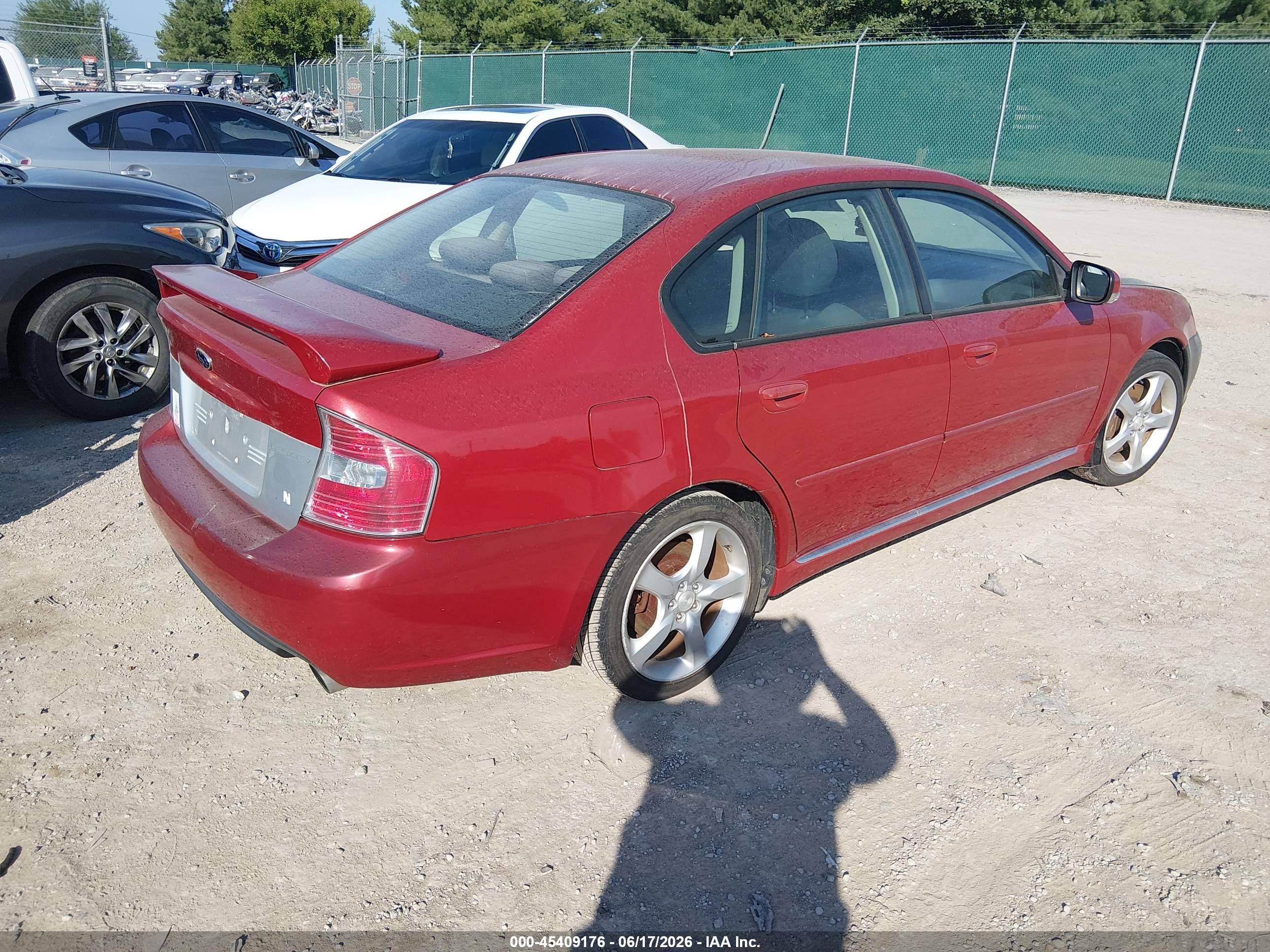 2005 Subaru Legacy 2.5gt Бордовый vin: 4S3BL686254221210