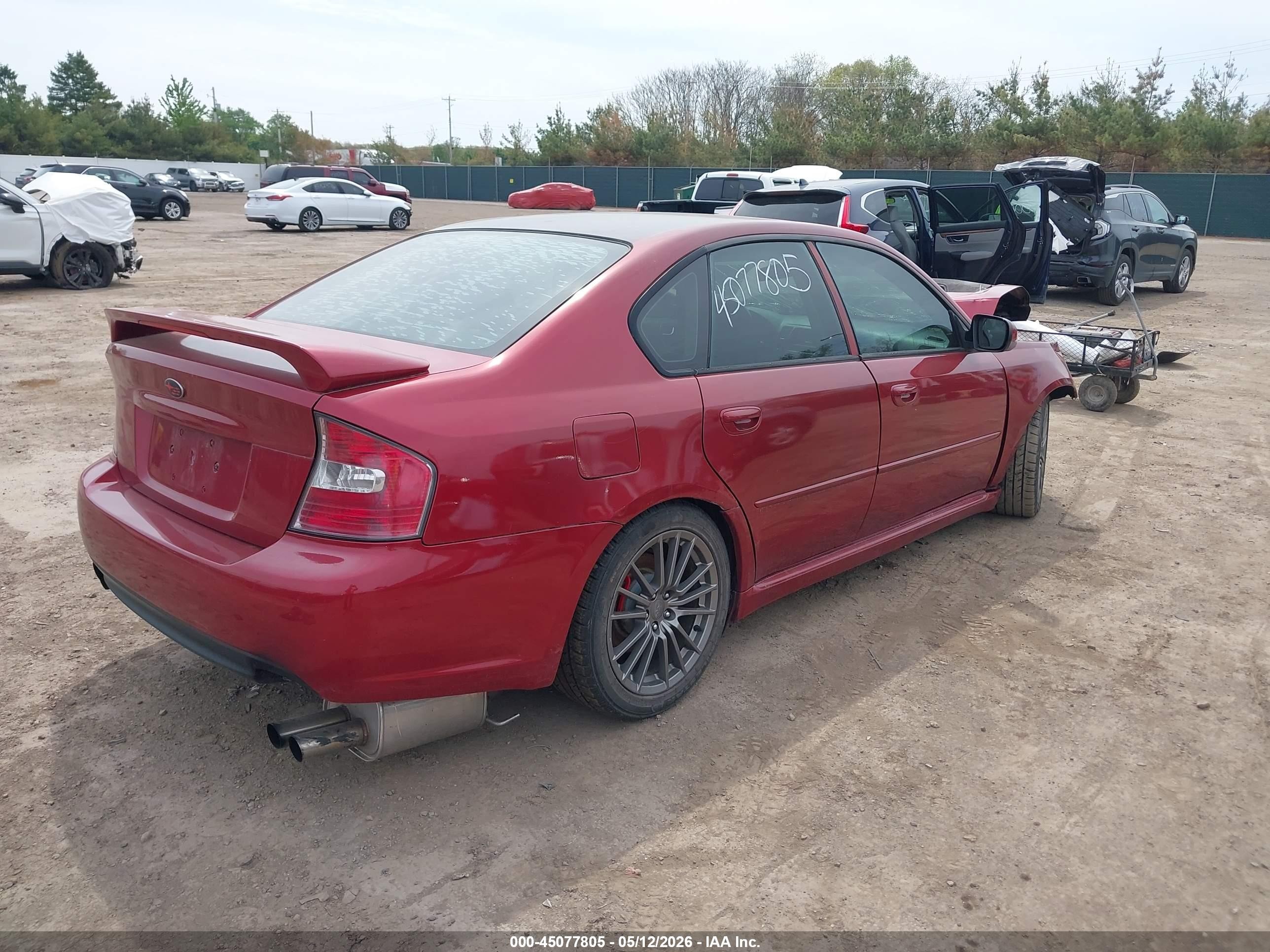 2005 Subaru Legacy 2.5gt Red vin: 4S3BL686454203792