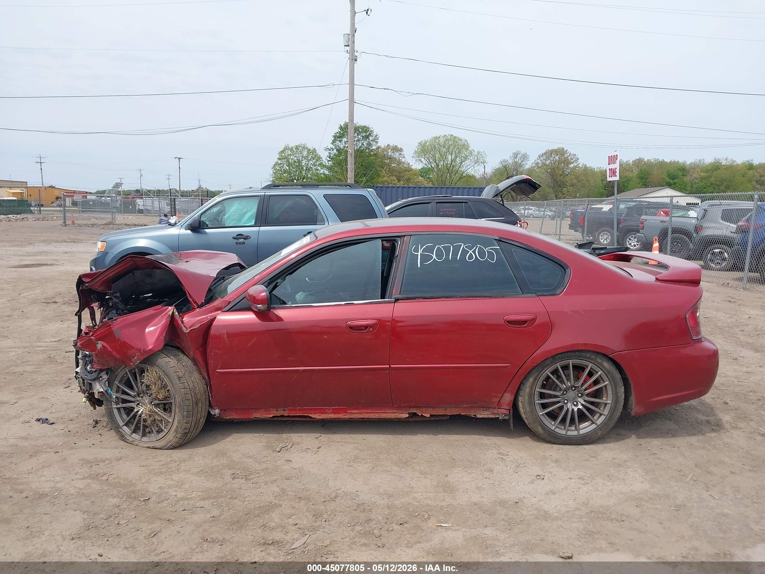 2005 Subaru Legacy 2.5gt Red vin: 4S3BL686454203792