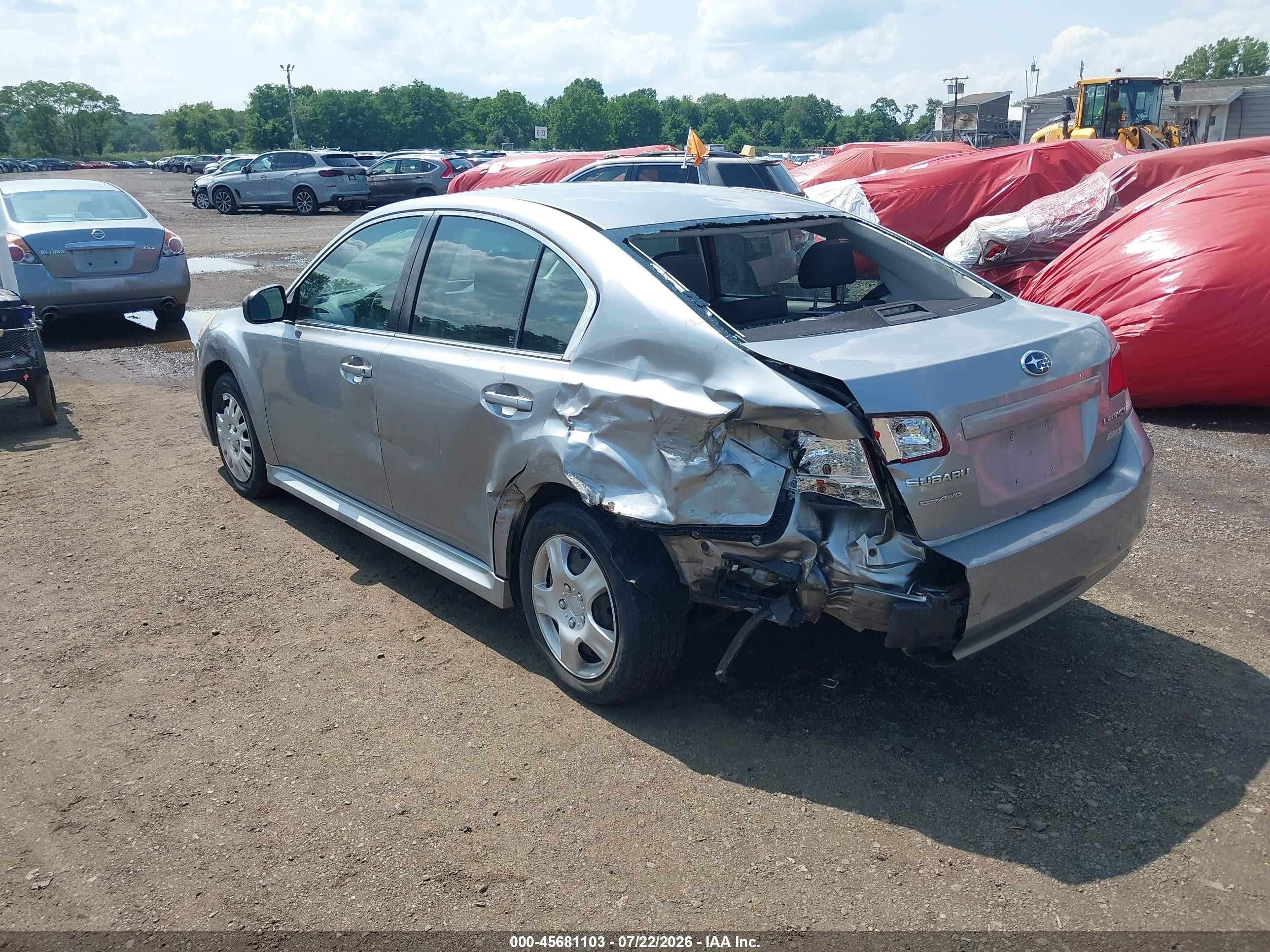 2011 Subaru Legacy 2.5i Silver vin: 4S3BMBA60B3264185