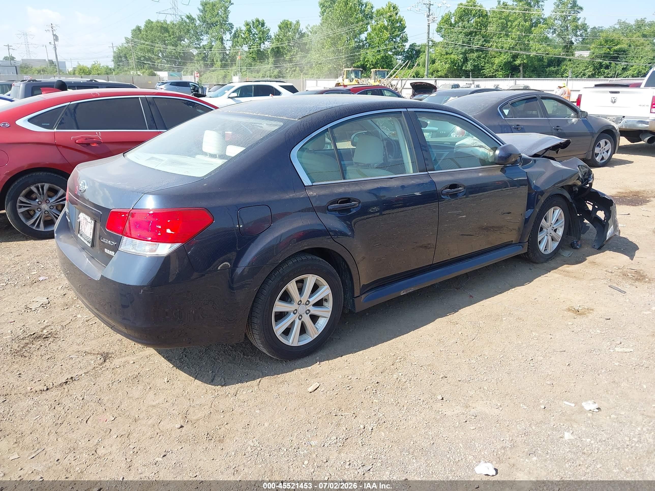 2012 Subaru Legacy 2.5i Blue vin: 4S3BMBA63C3007653