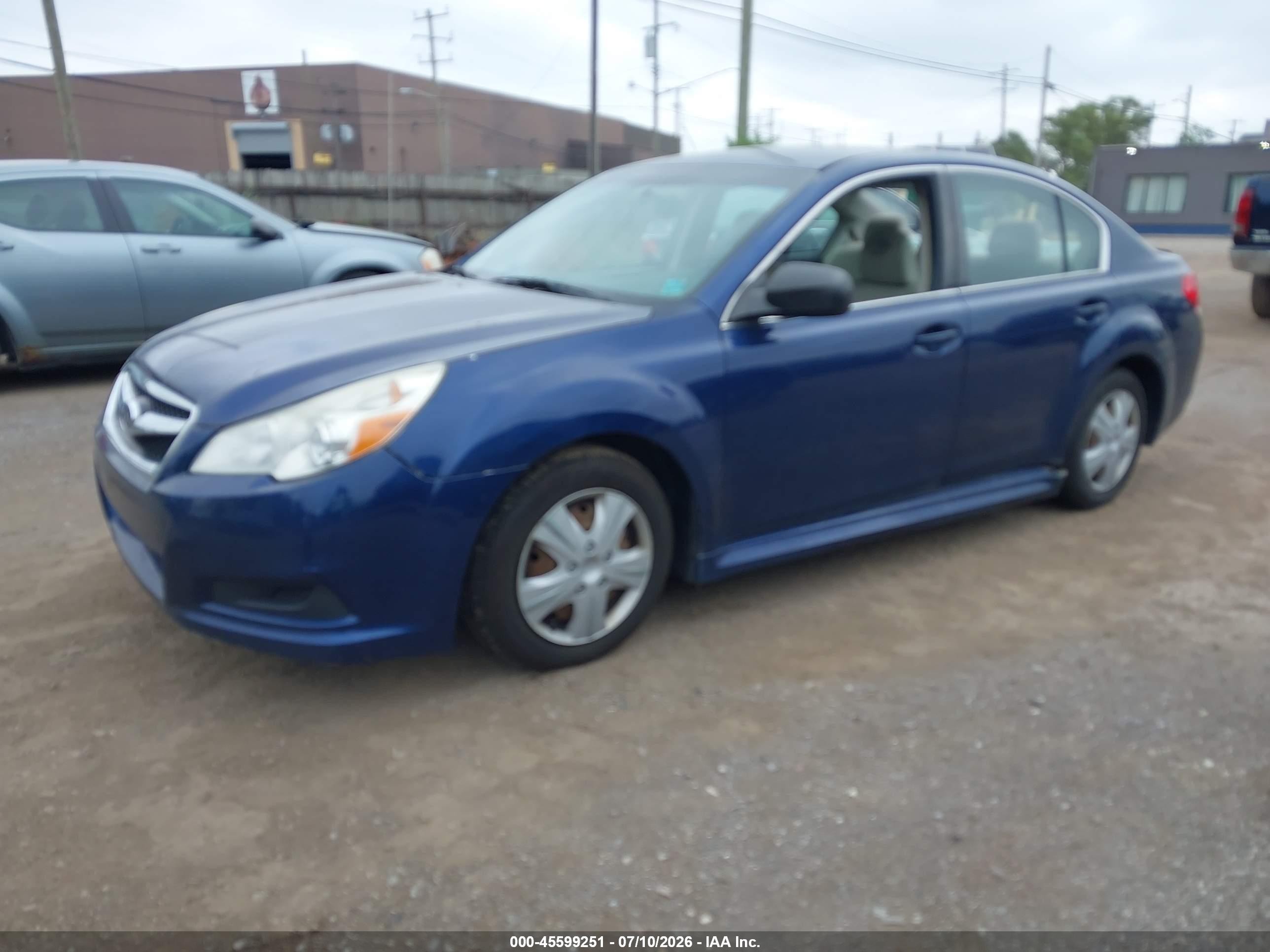 2010 Subaru Legacy 2.5i Blue vin: 4S3BMBA64A3237540