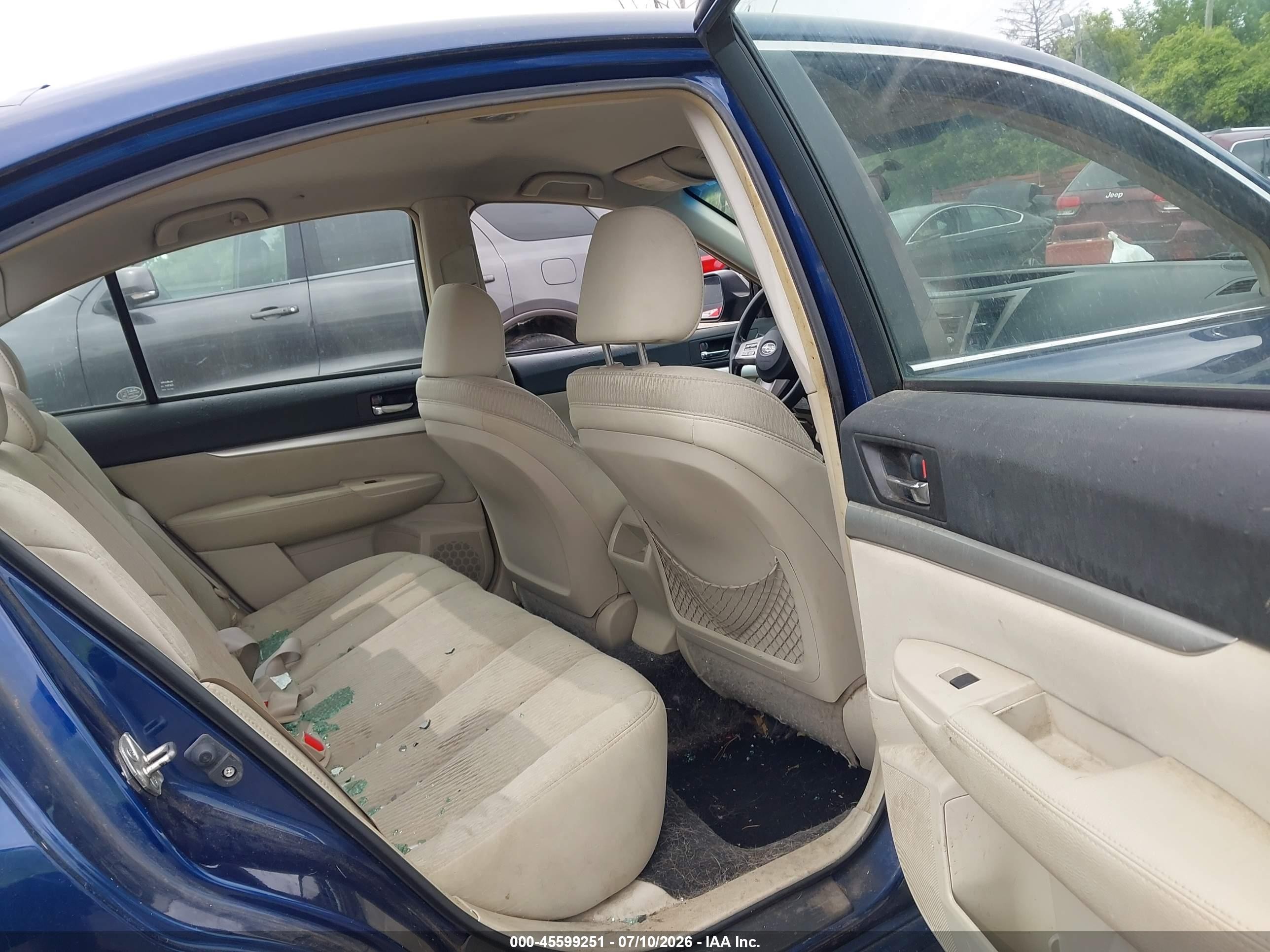 2010 Subaru Legacy 2.5i Blue vin: 4S3BMBA64A3237540