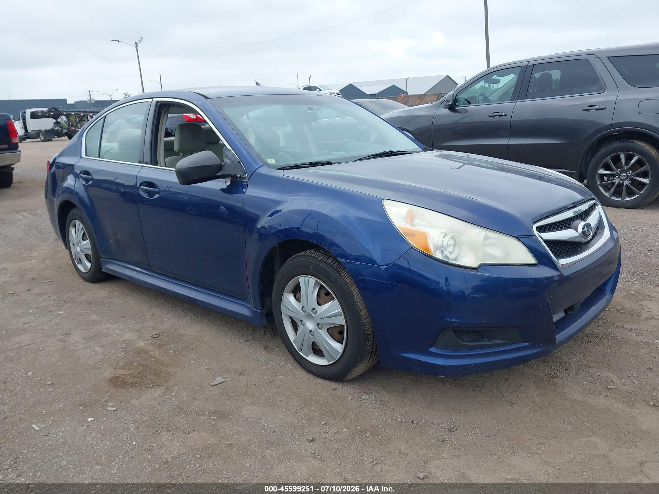 2010 Subaru Legacy 2.5i Blue vin: 4S3BMBA64A3237540