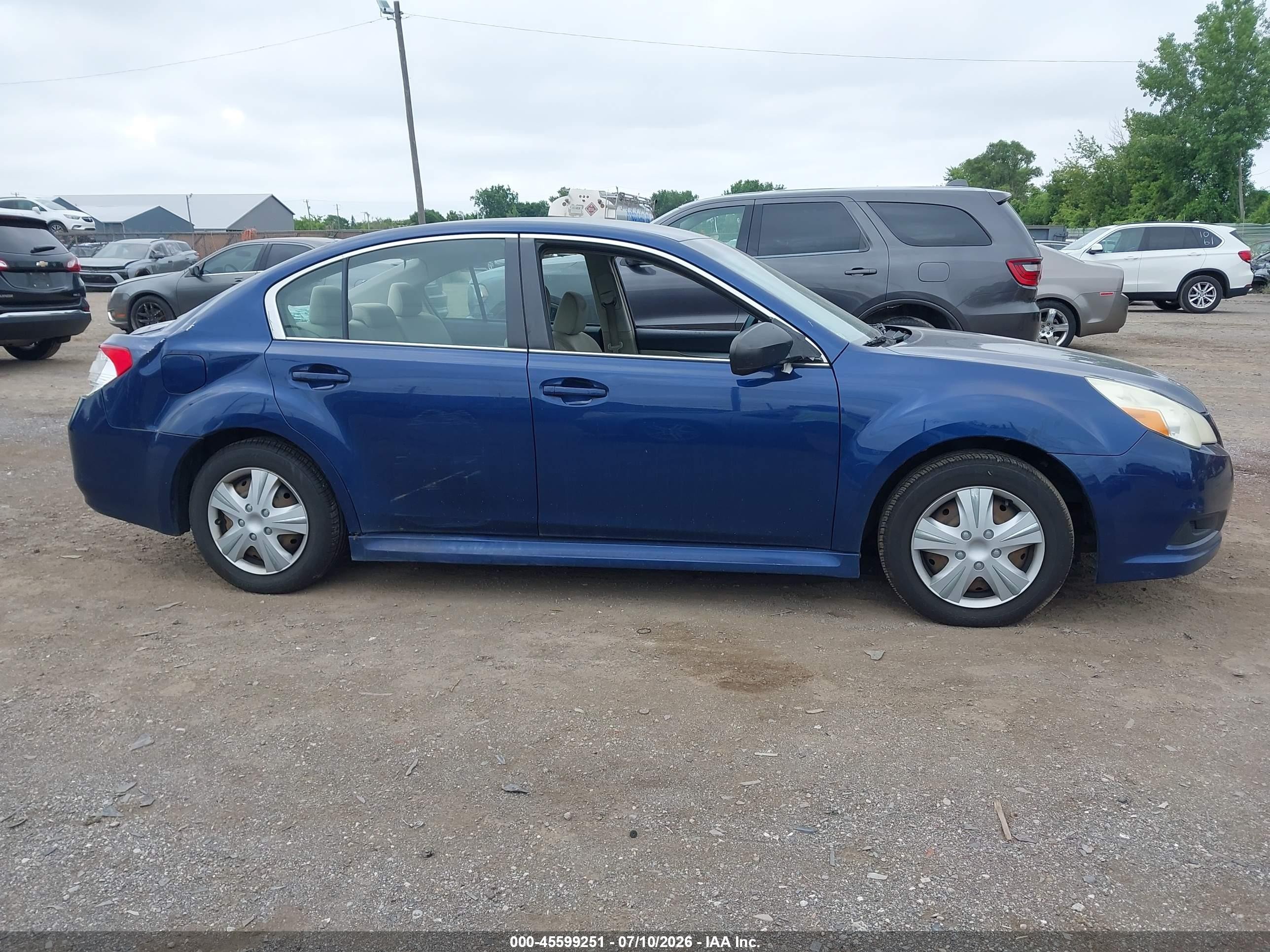 2010 Subaru Legacy 2.5i Blue vin: 4S3BMBA64A3237540