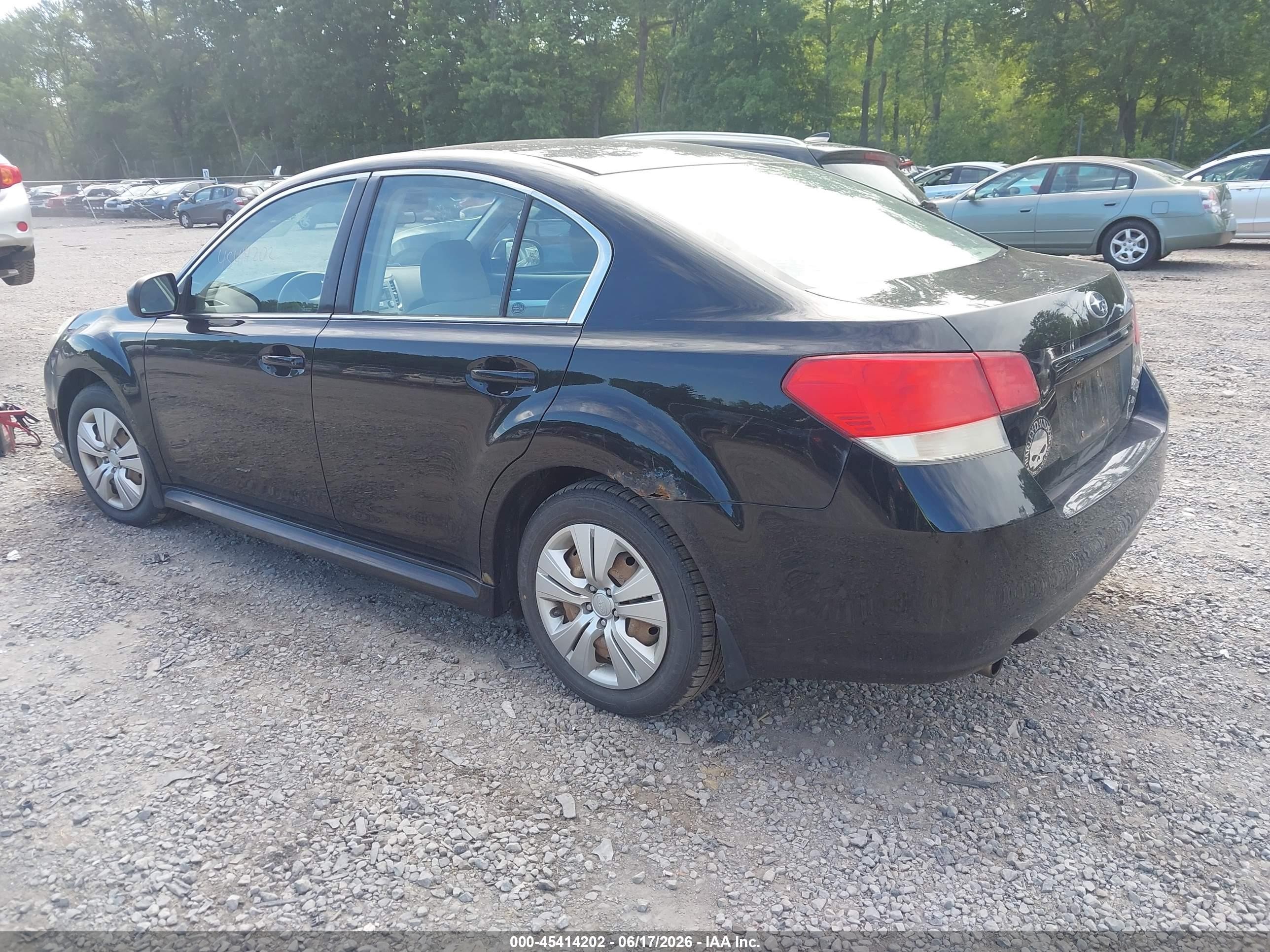 2013 Subaru Legacy 2.5i Black vin: 4S3BMBA64D3025998