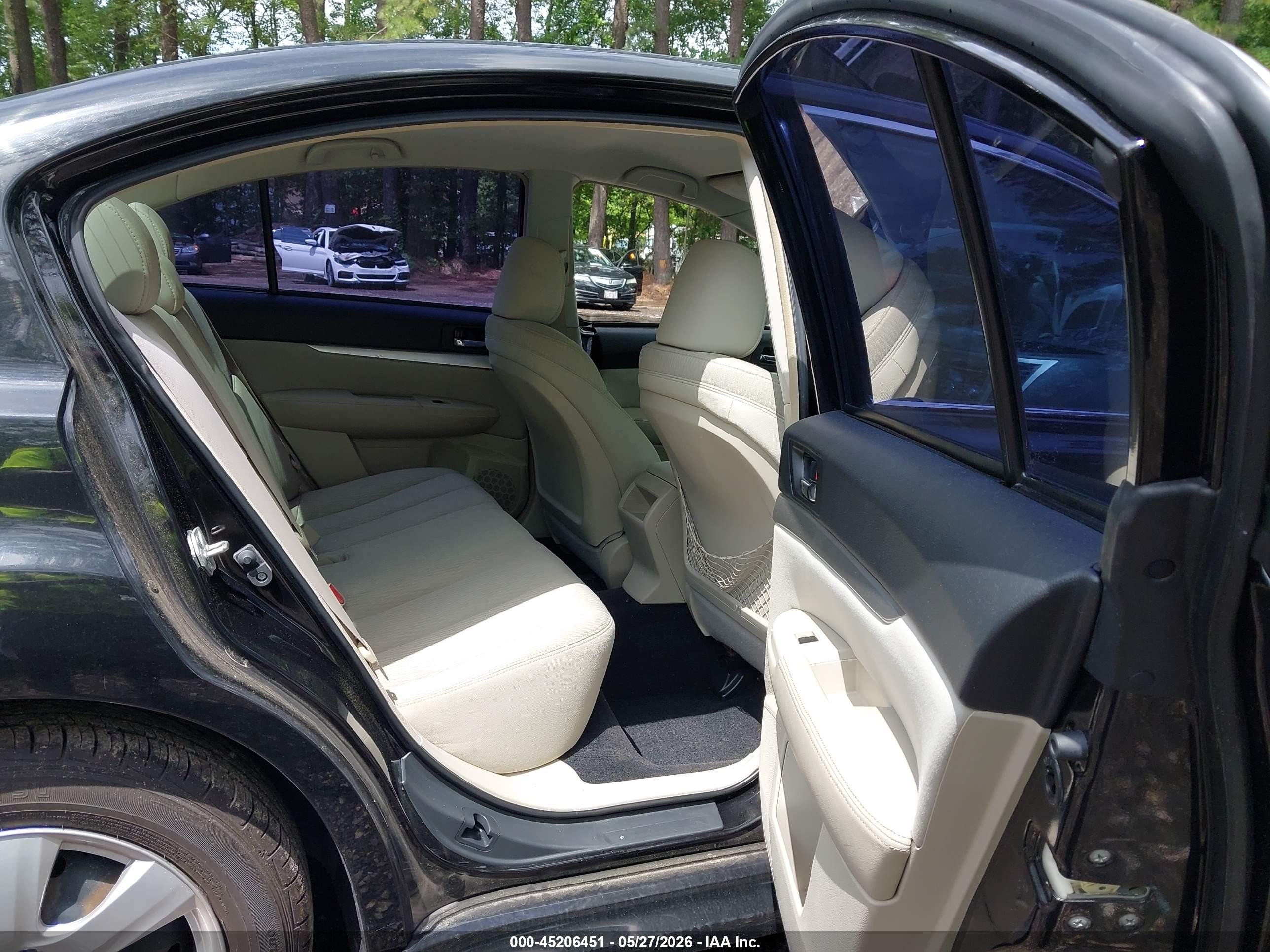 2011 Subaru Legacy 2.5i Black vin: 4S3BMBA65B3240867