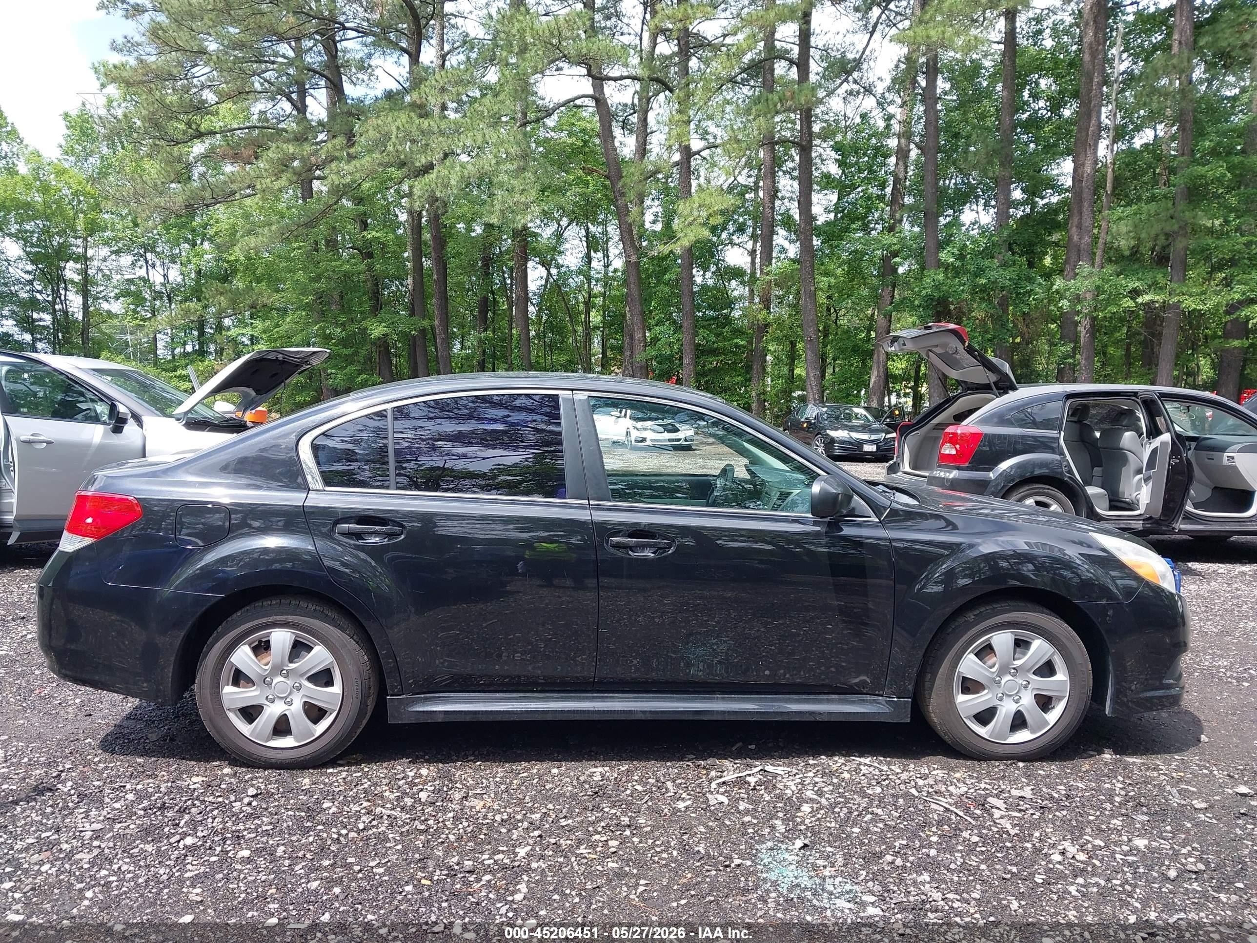 2011 Subaru Legacy 2.5i Black vin: 4S3BMBA65B3240867