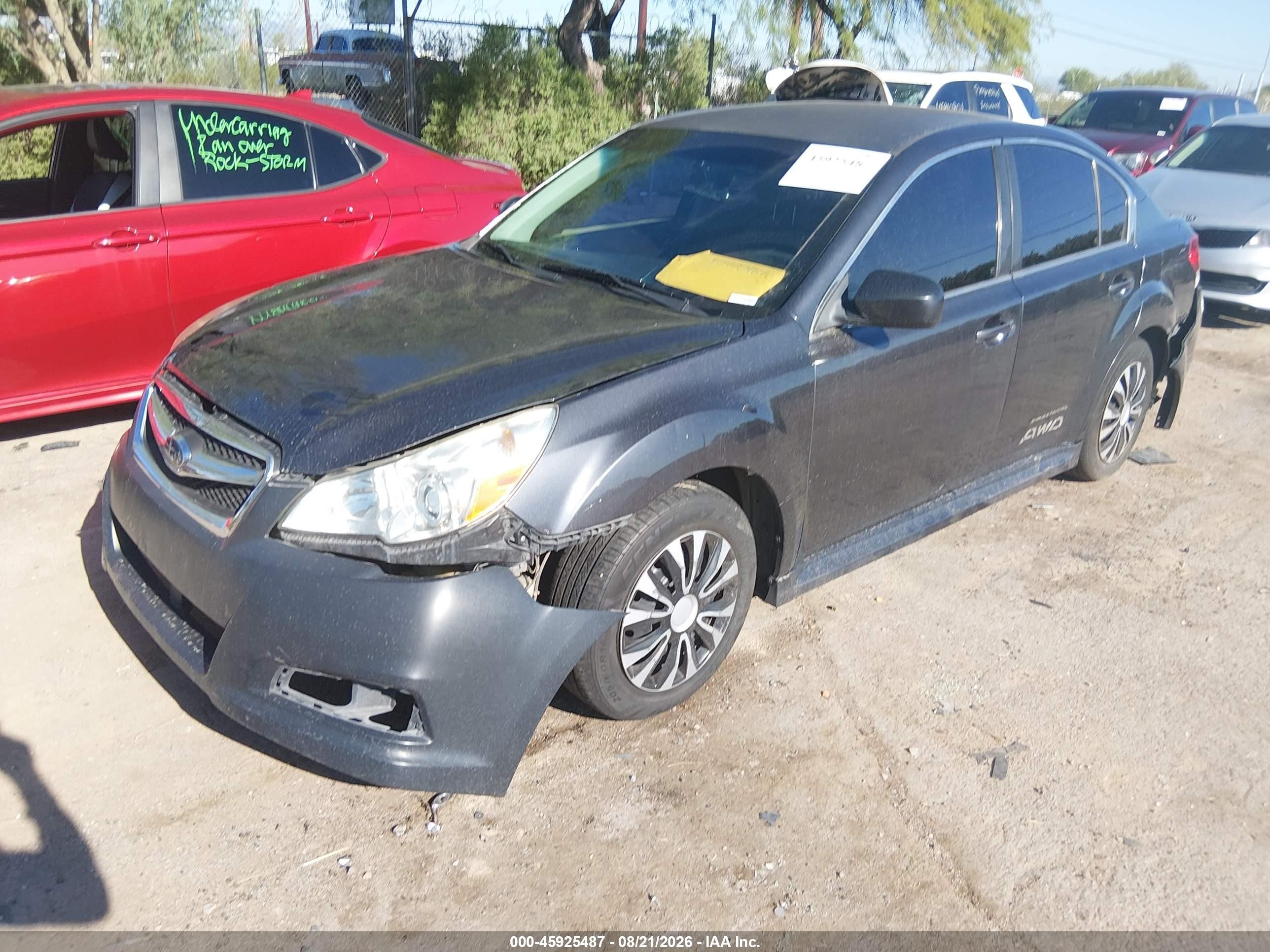 2012 Subaru Legacy 2.5i Black vin: 4S3BMBA67C3033186