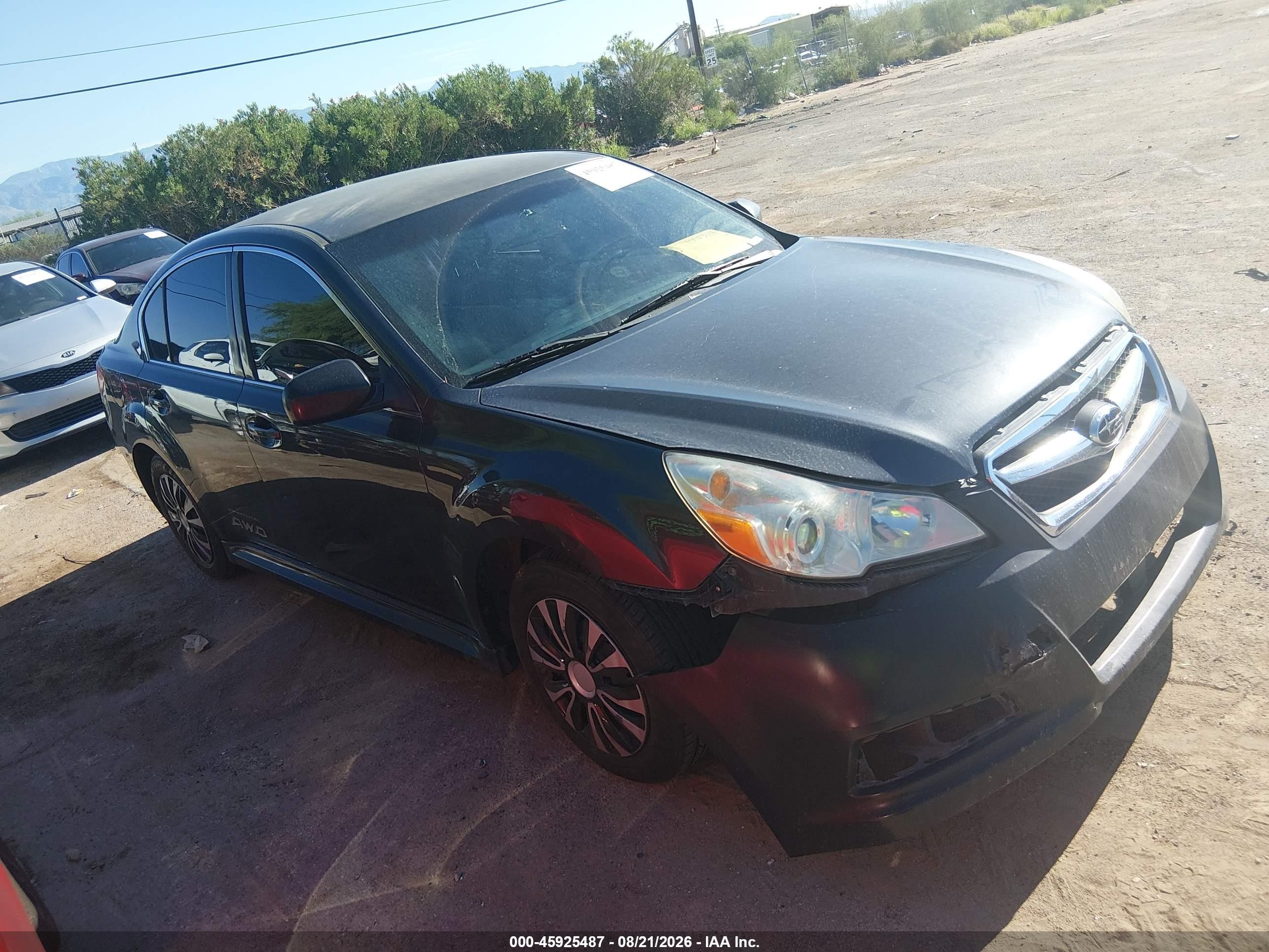 2012 Subaru Legacy 2.5i Black vin: 4S3BMBA67C3033186