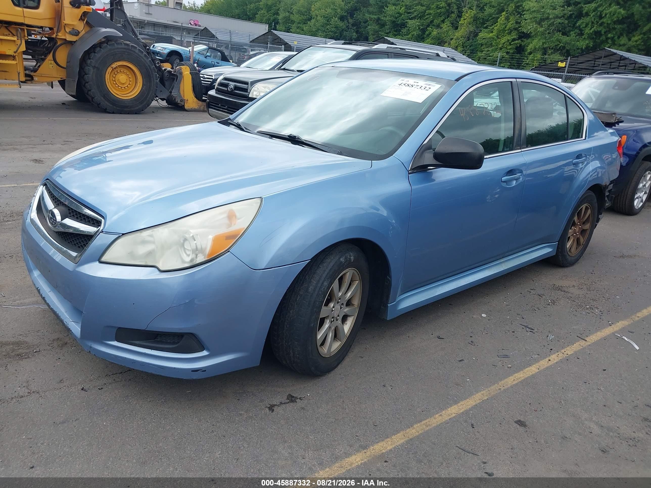 2010 Subaru Legacy 2.5i Light Blue vin: 4S3BMBA68A3229943
