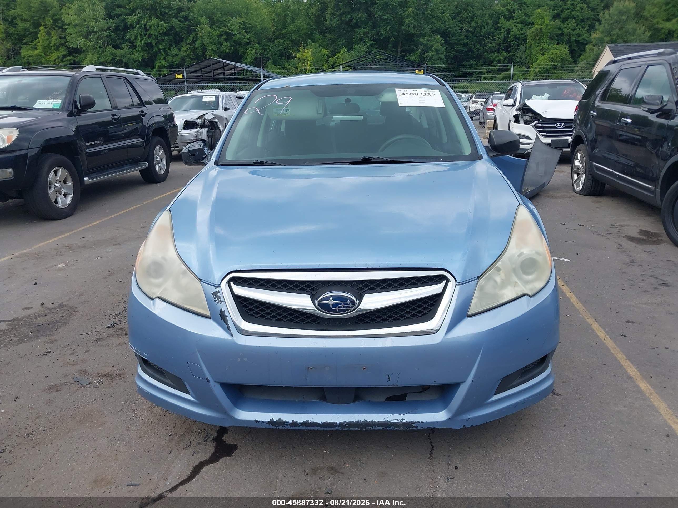 2010 Subaru Legacy 2.5i Light Blue vin: 4S3BMBA68A3229943