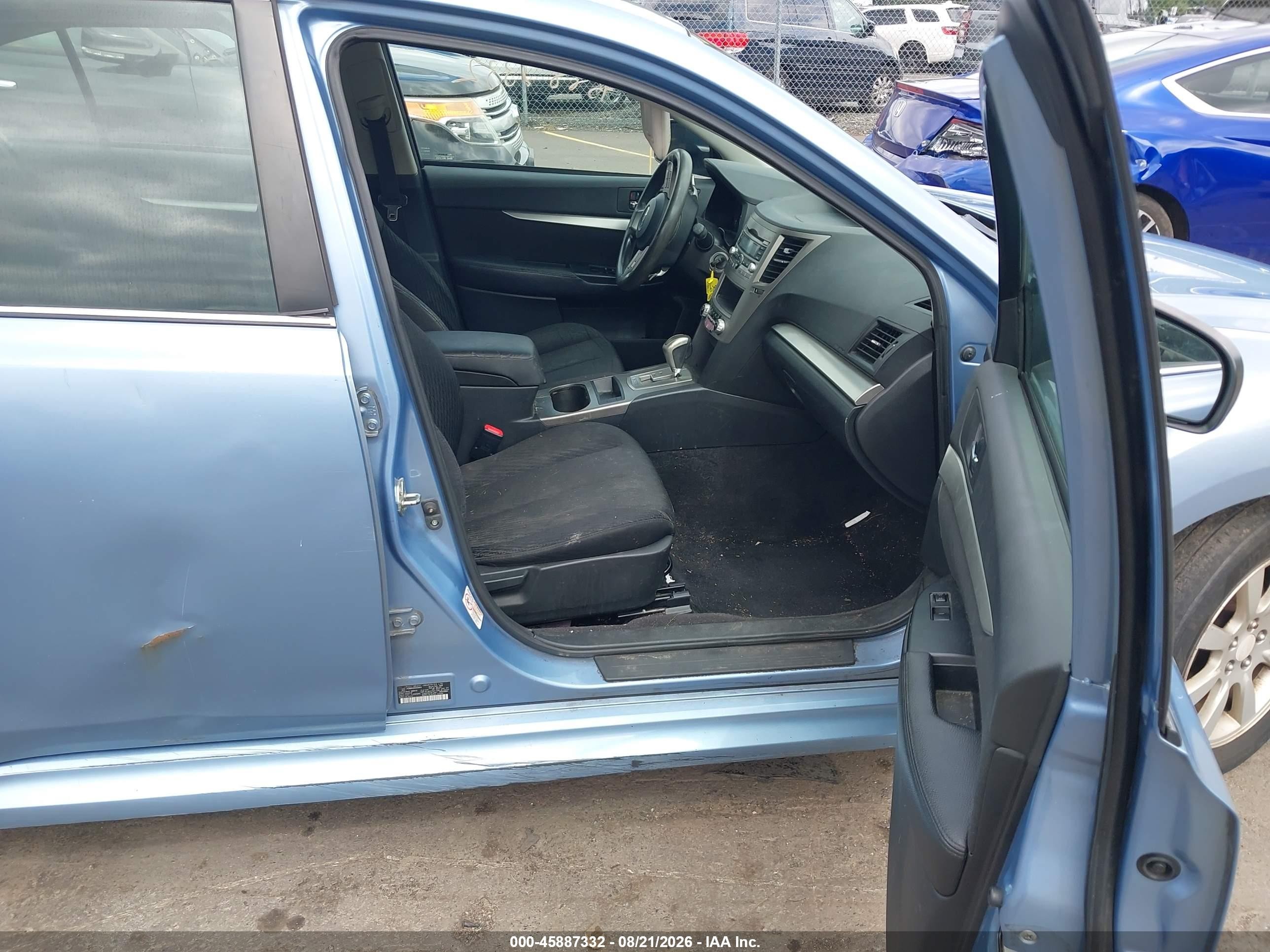 2010 Subaru Legacy 2.5i Light Blue vin: 4S3BMBA68A3229943