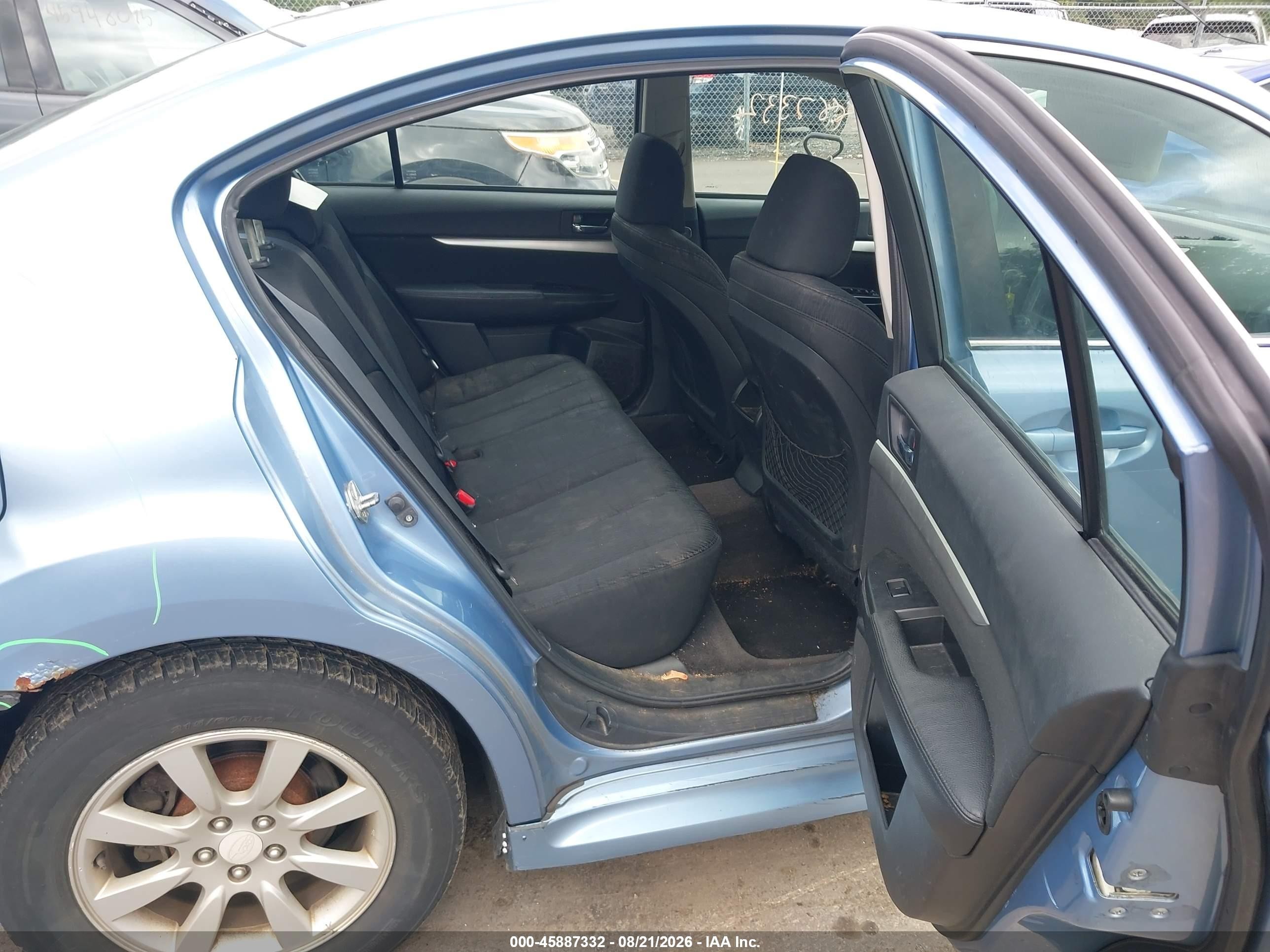 2010 Subaru Legacy 2.5i Light Blue vin: 4S3BMBA68A3229943