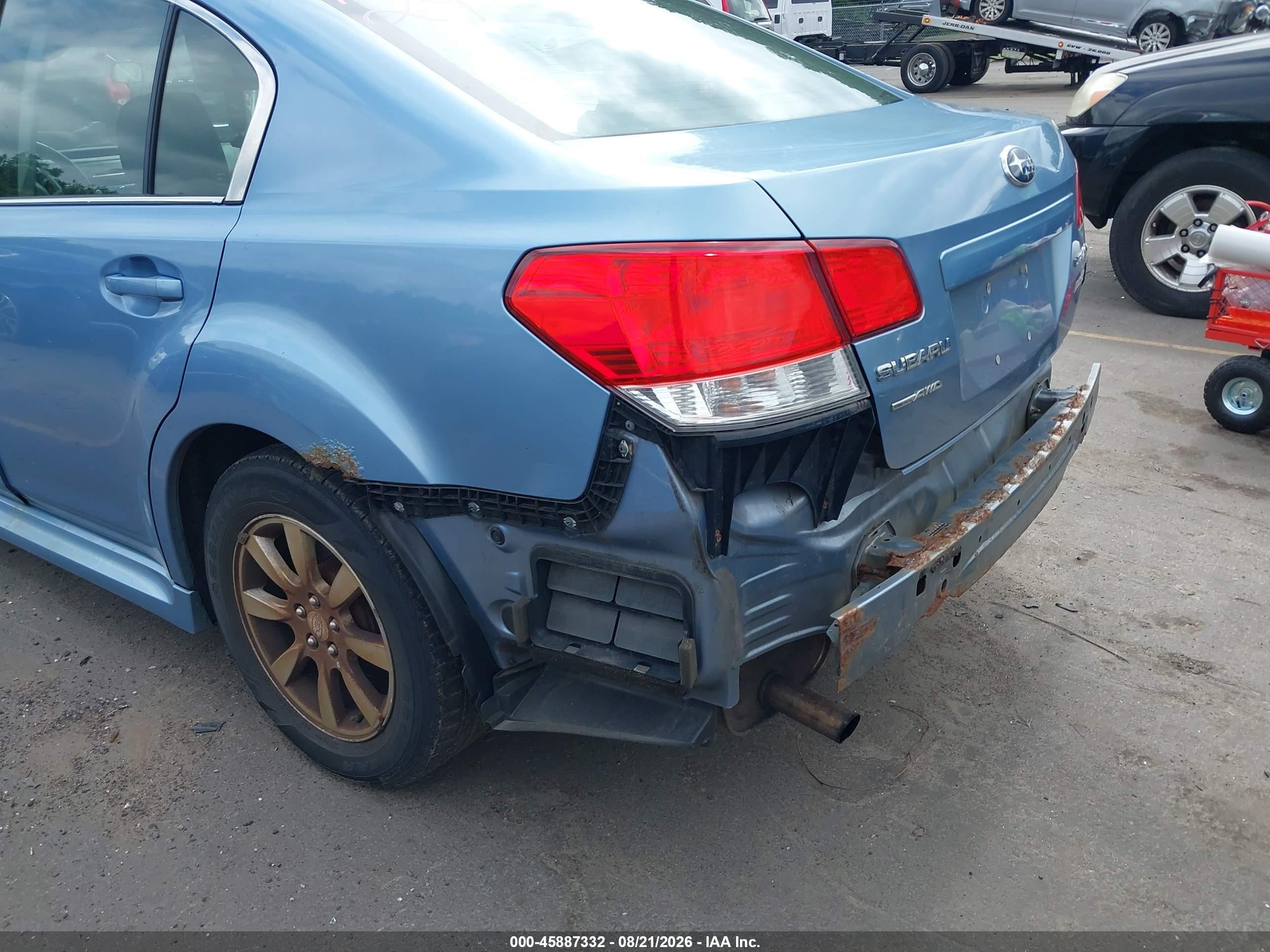 2010 Subaru Legacy 2.5i Light Blue vin: 4S3BMBA68A3229943