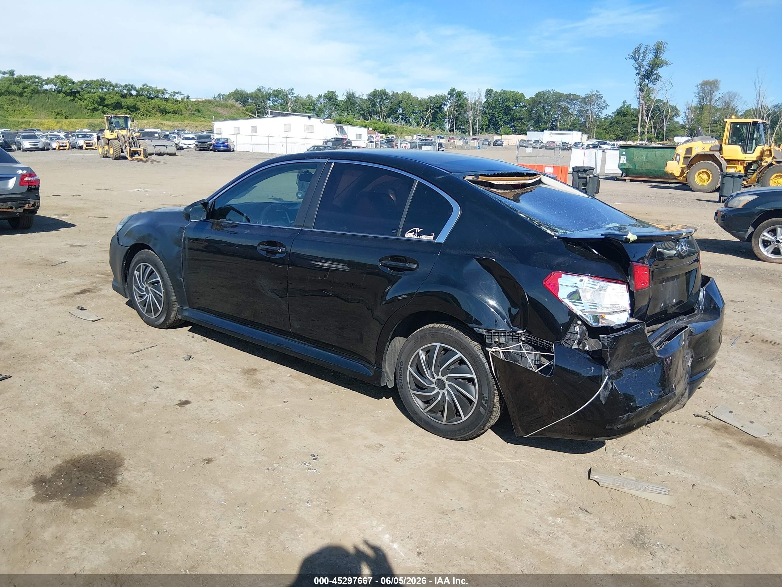 2010 Subaru Legacy 2.5i Black vin: 4S3BMBA68A3235435