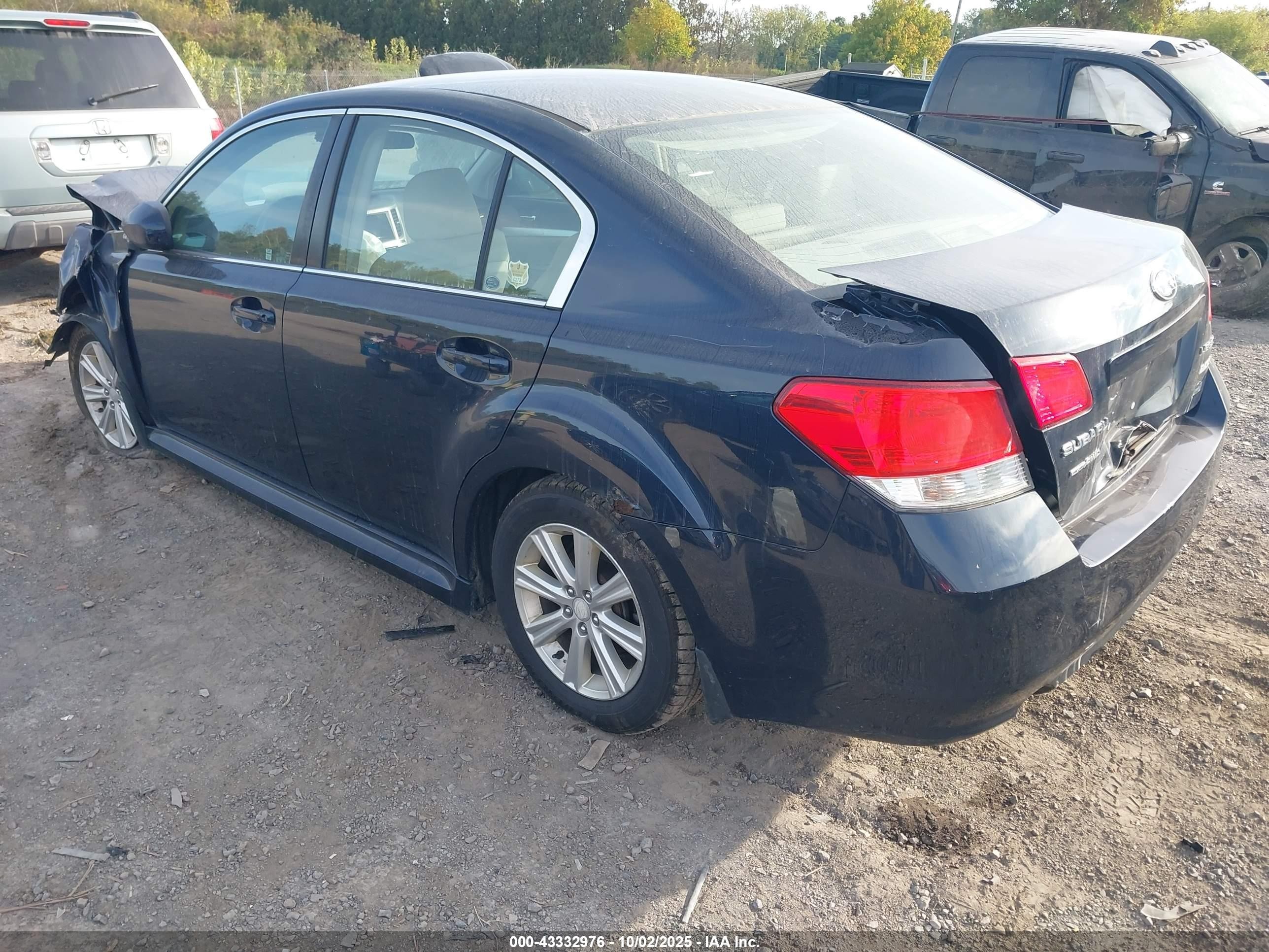 2012 Subaru Legacy 2.5i Black vin: 4S3BMBA68C3030331
