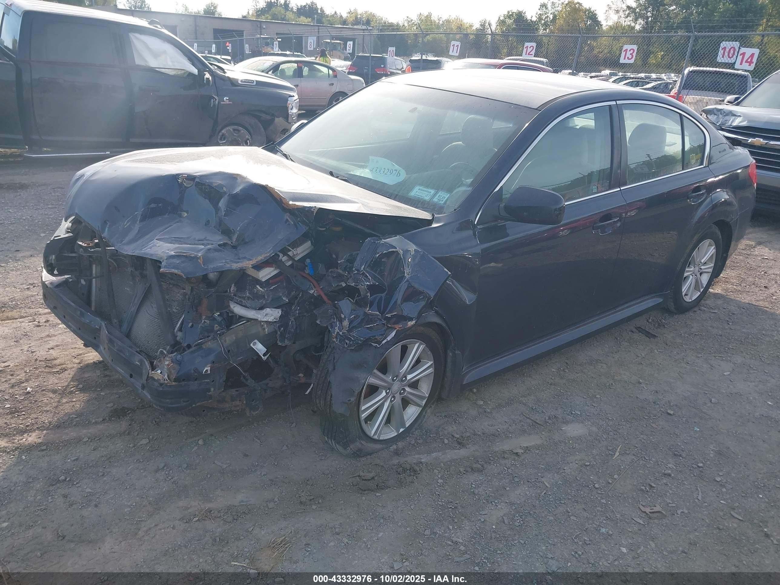 2012 Subaru Legacy 2.5i Black vin: 4S3BMBA68C3030331
