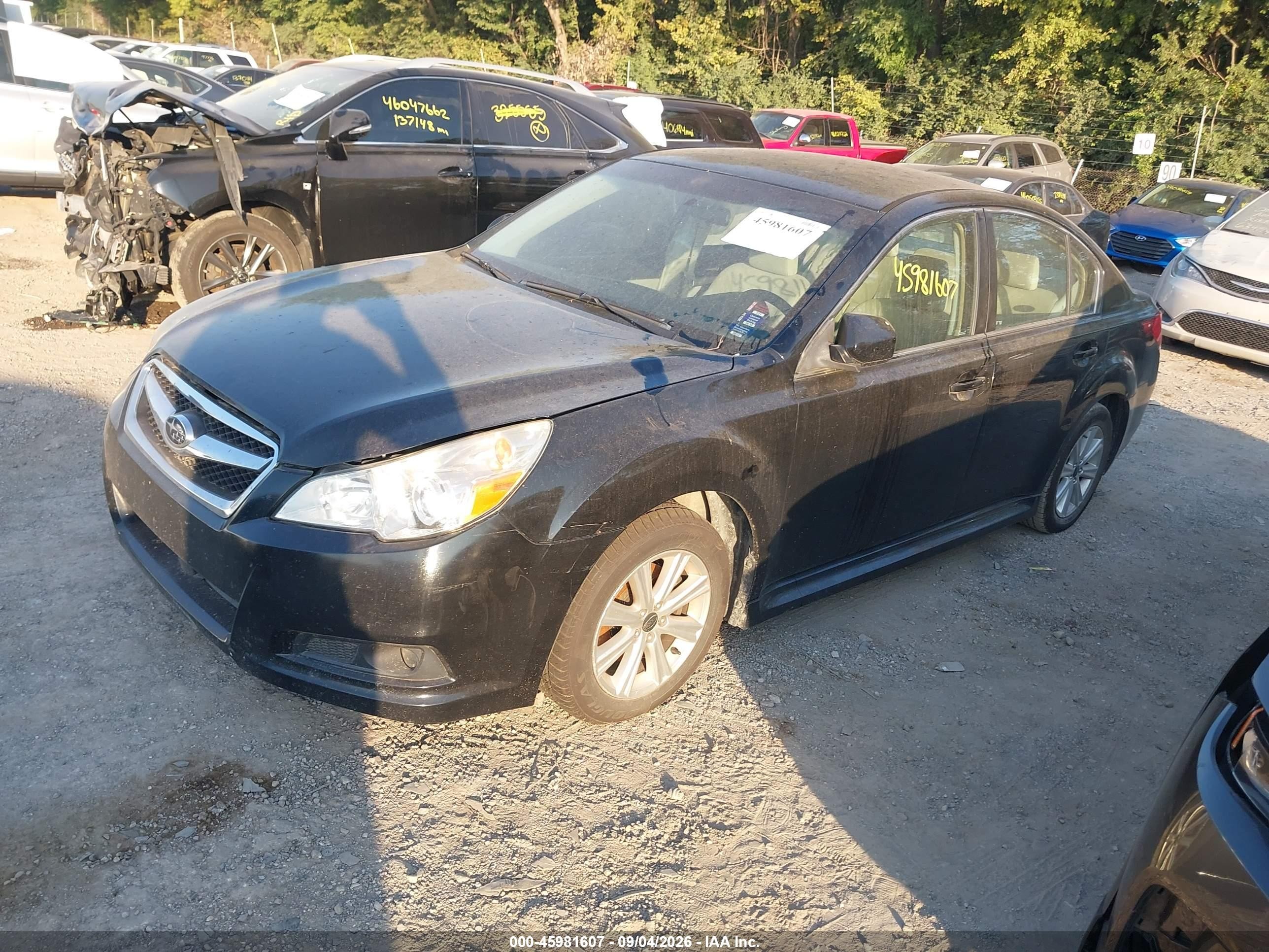 2012 Subaru Legacy 2.5i Черный vin: 4S3BMBA68C3036422