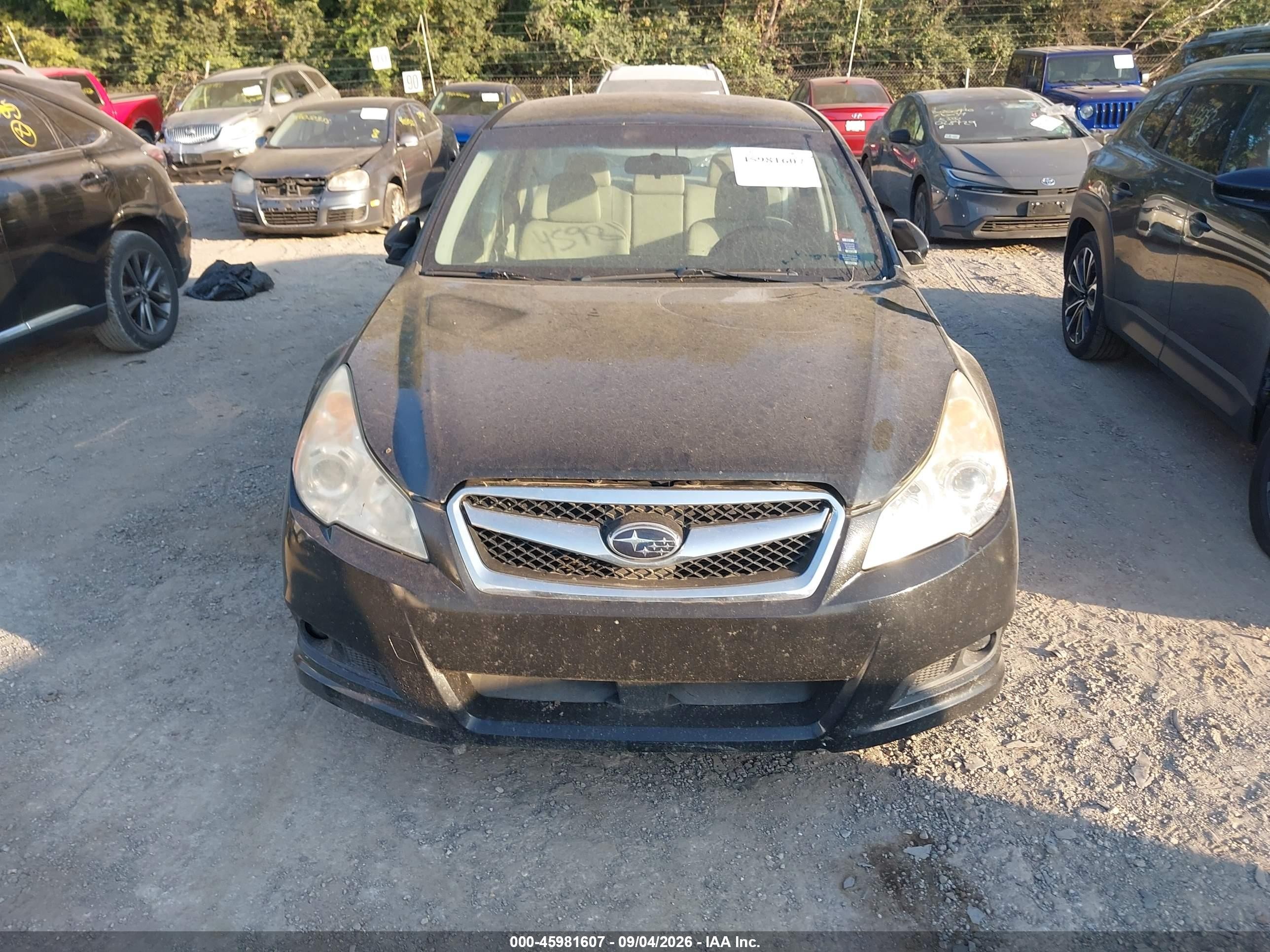 2012 Subaru Legacy 2.5i Черный vin: 4S3BMBA68C3036422