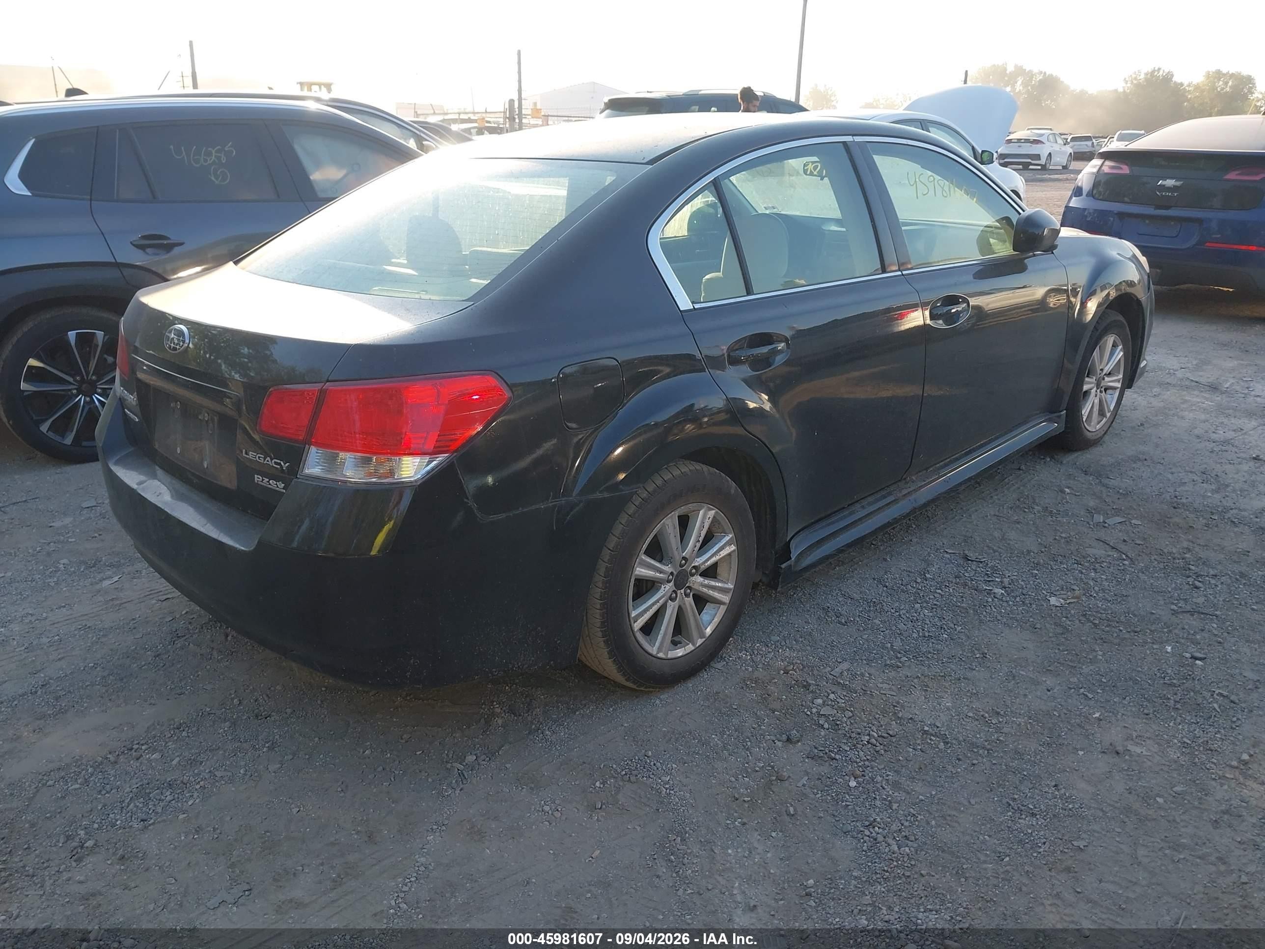 2012 Subaru Legacy 2.5i Черный vin: 4S3BMBA68C3036422