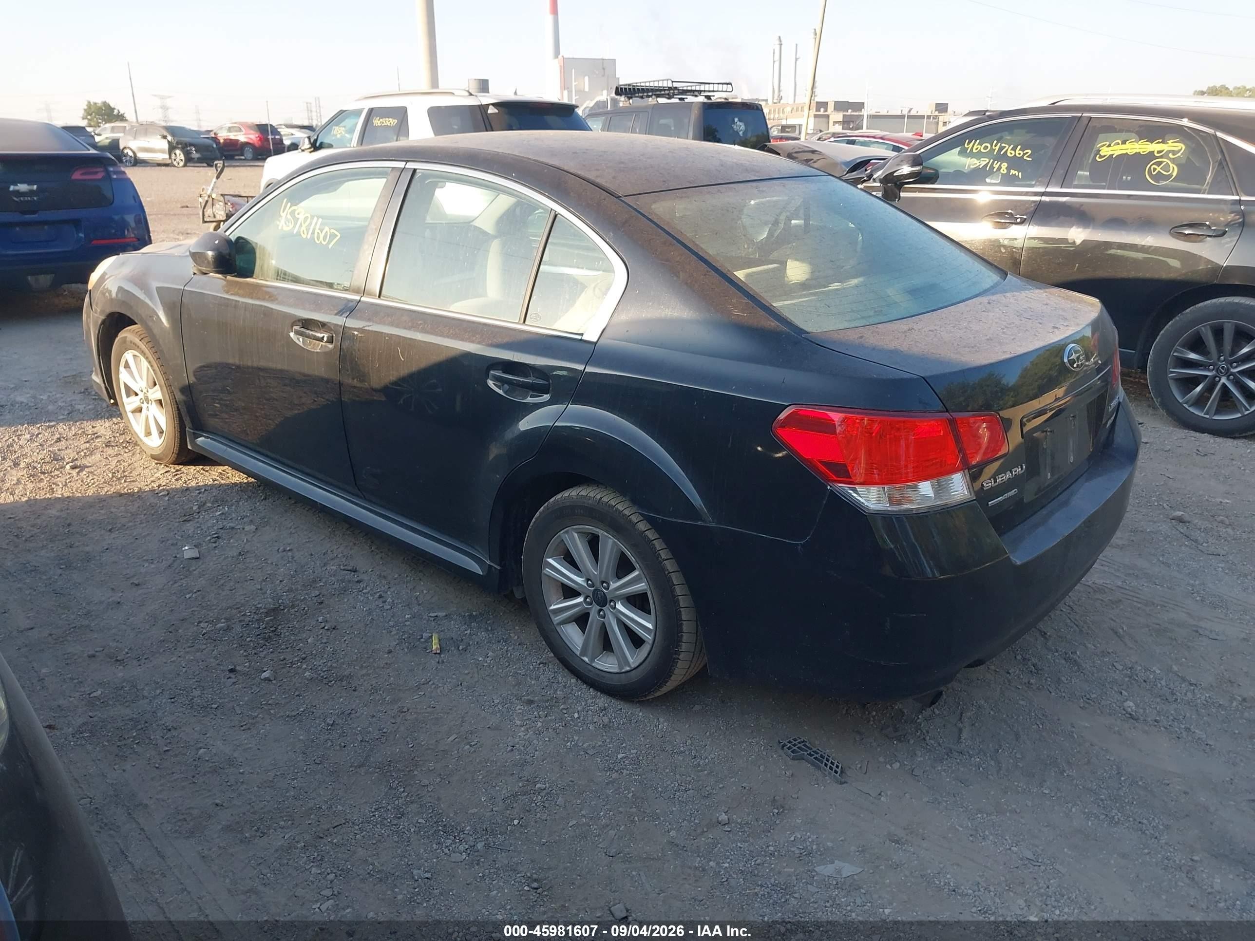 2012 Subaru Legacy 2.5i Черный vin: 4S3BMBA68C3036422