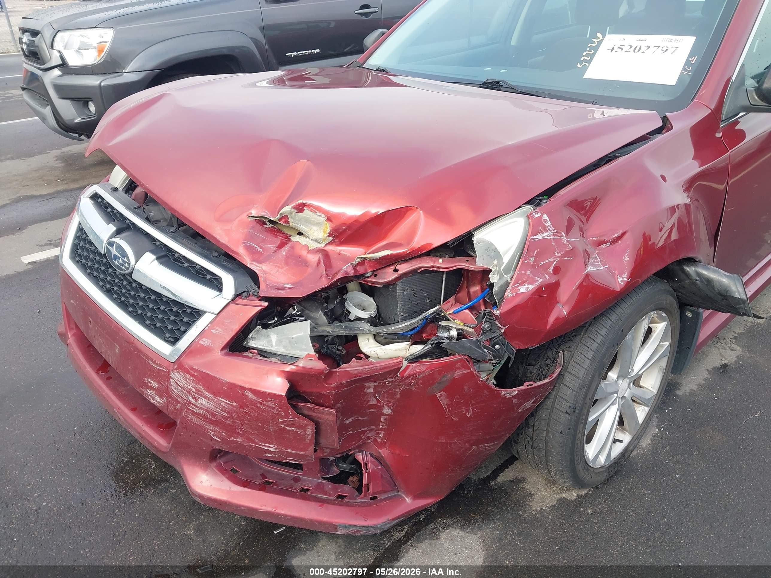 2014 Subaru Legacy 2.5i Red vin: 4S3BMBA68E3035659