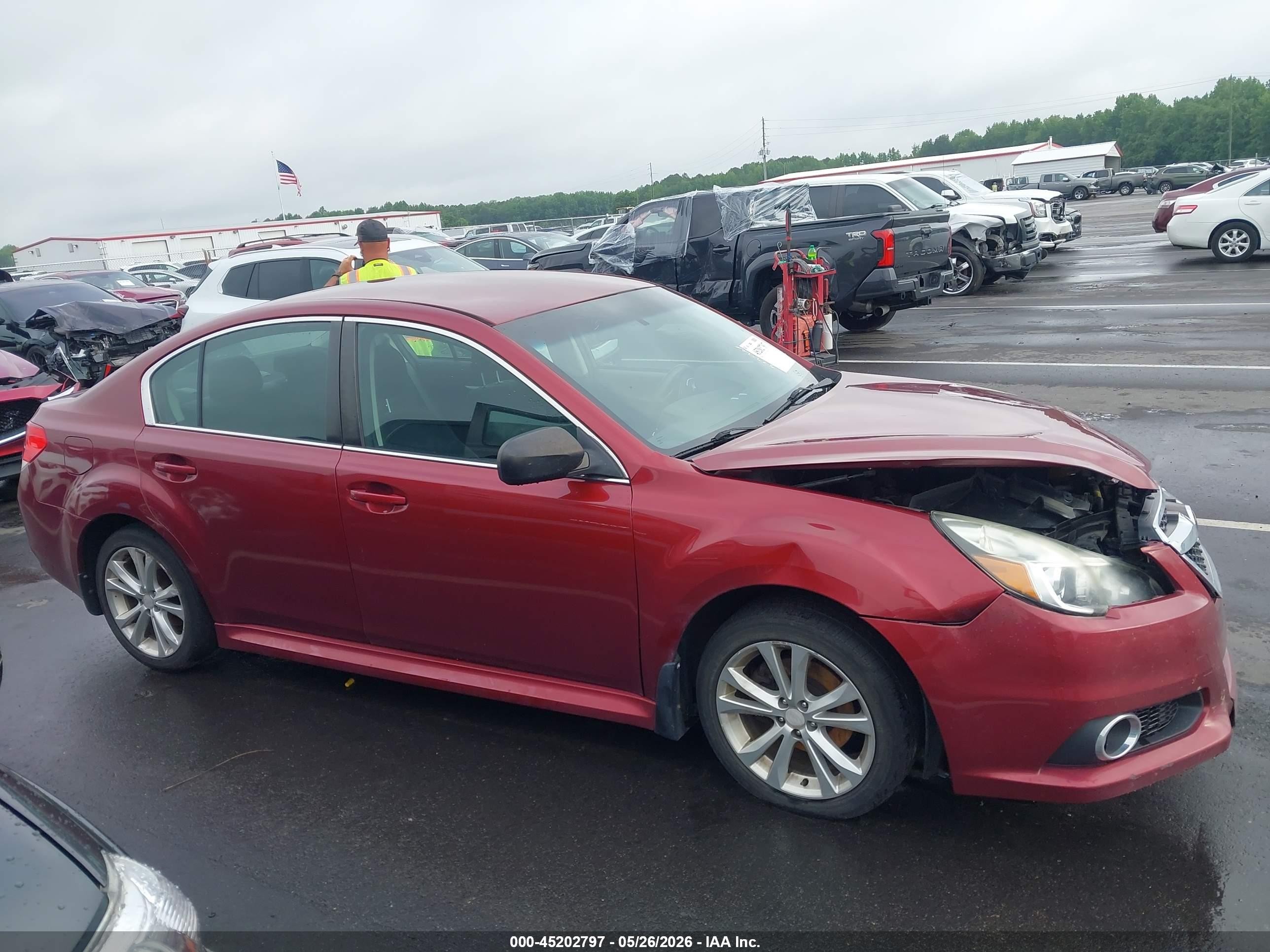 2014 Subaru Legacy 2.5i Red vin: 4S3BMBA68E3035659