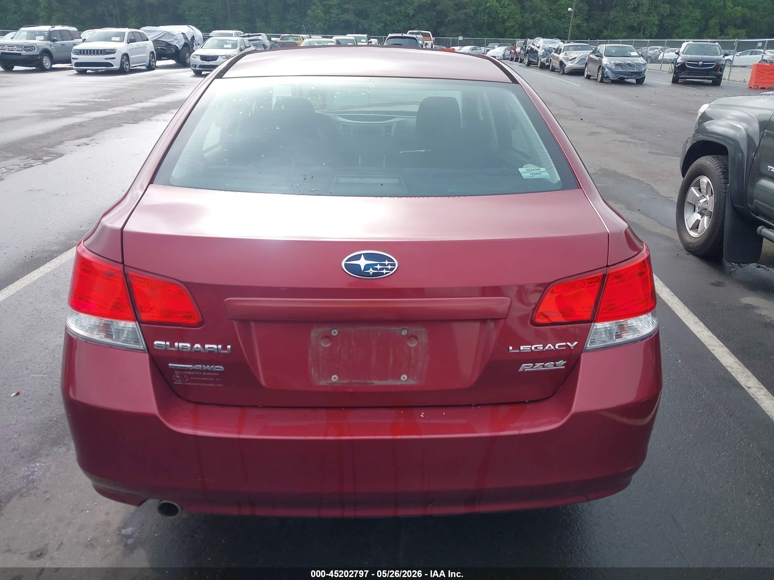 2014 Subaru Legacy 2.5i Red vin: 4S3BMBA68E3035659