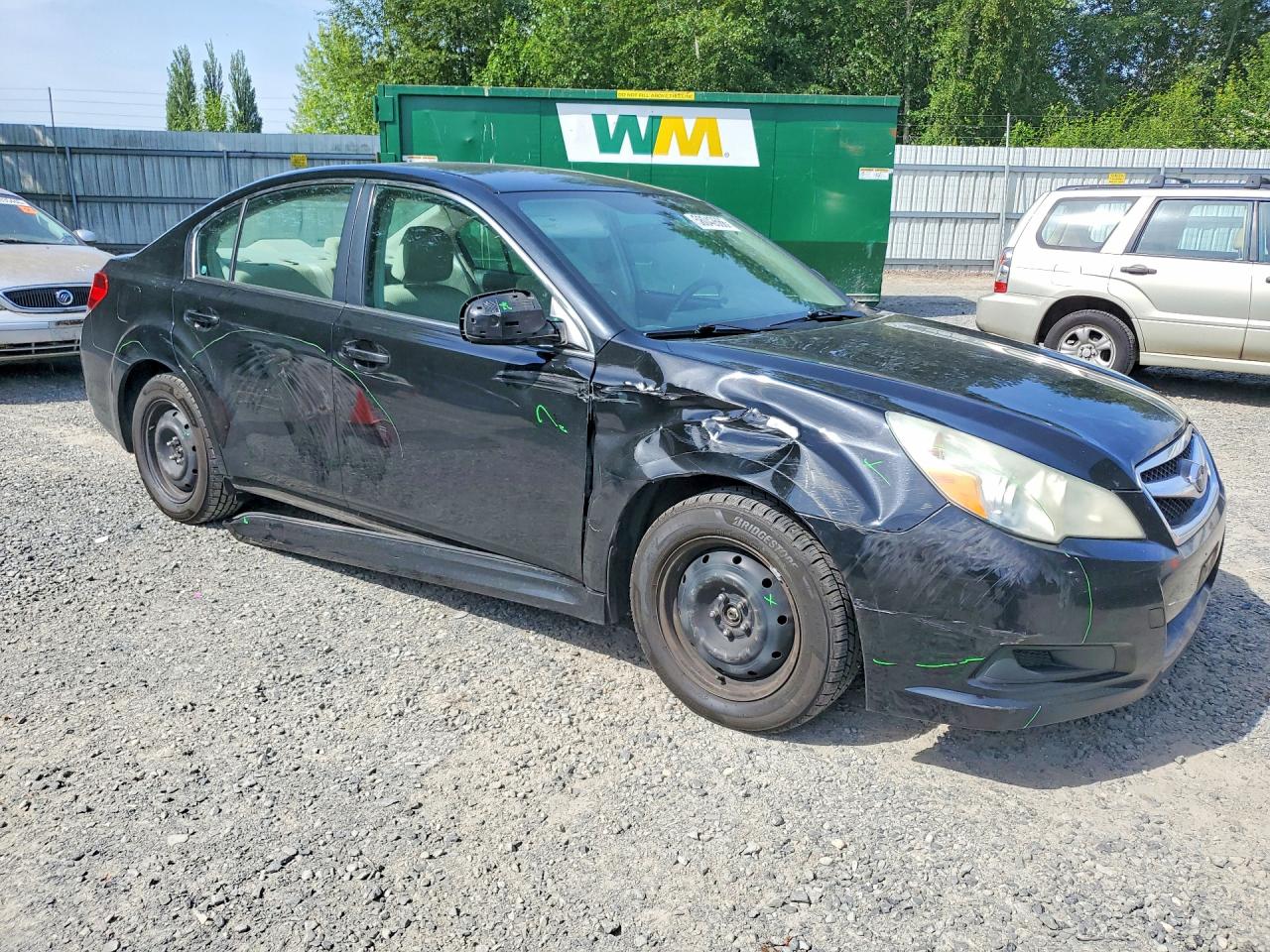 2010 Subaru Legacy 2.5i Black vin: 4S3BMBA69A3236528