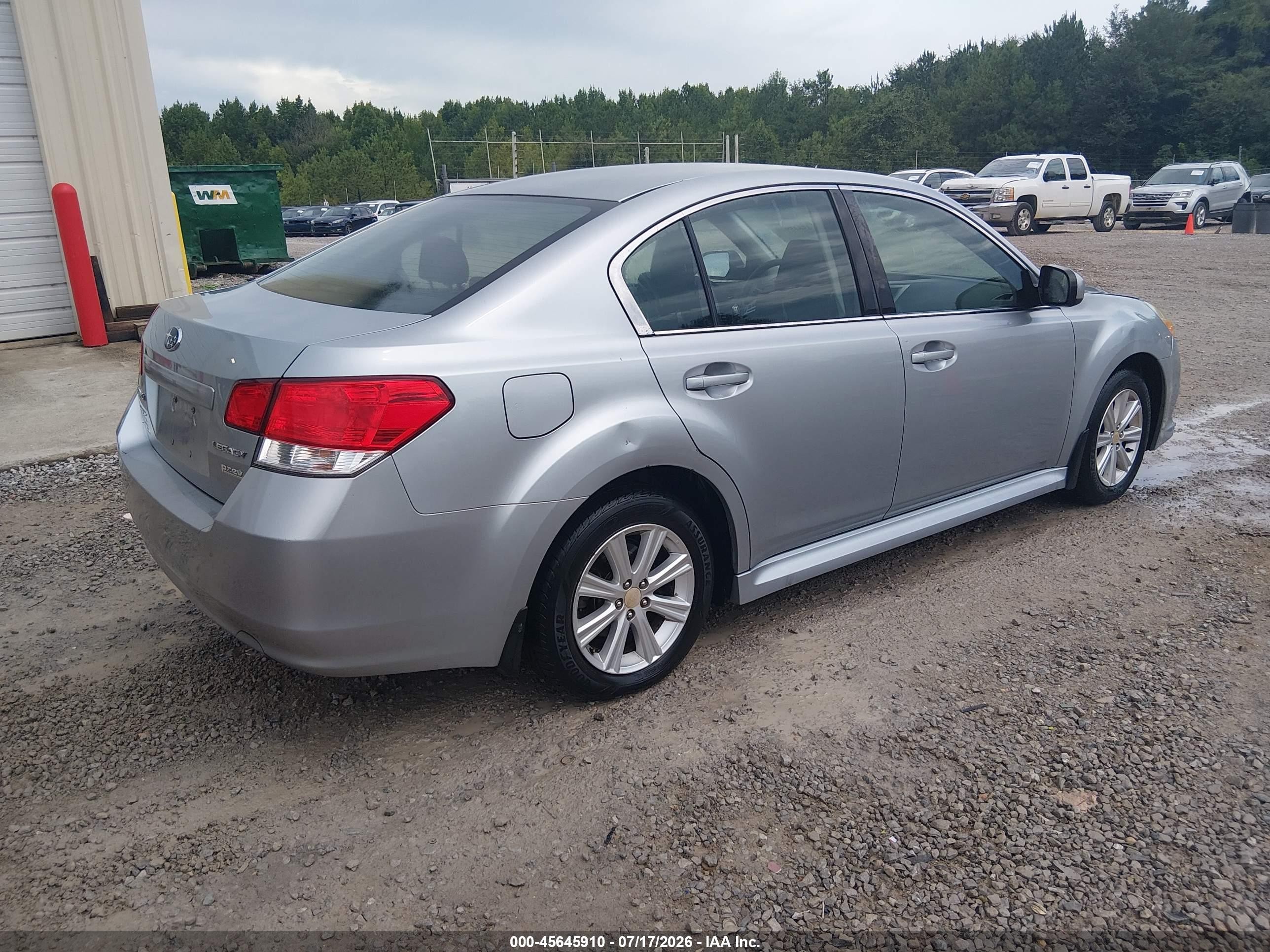 2012 Subaru Legacy 2.5i Blue vin: 4S3BMBA69C3023436