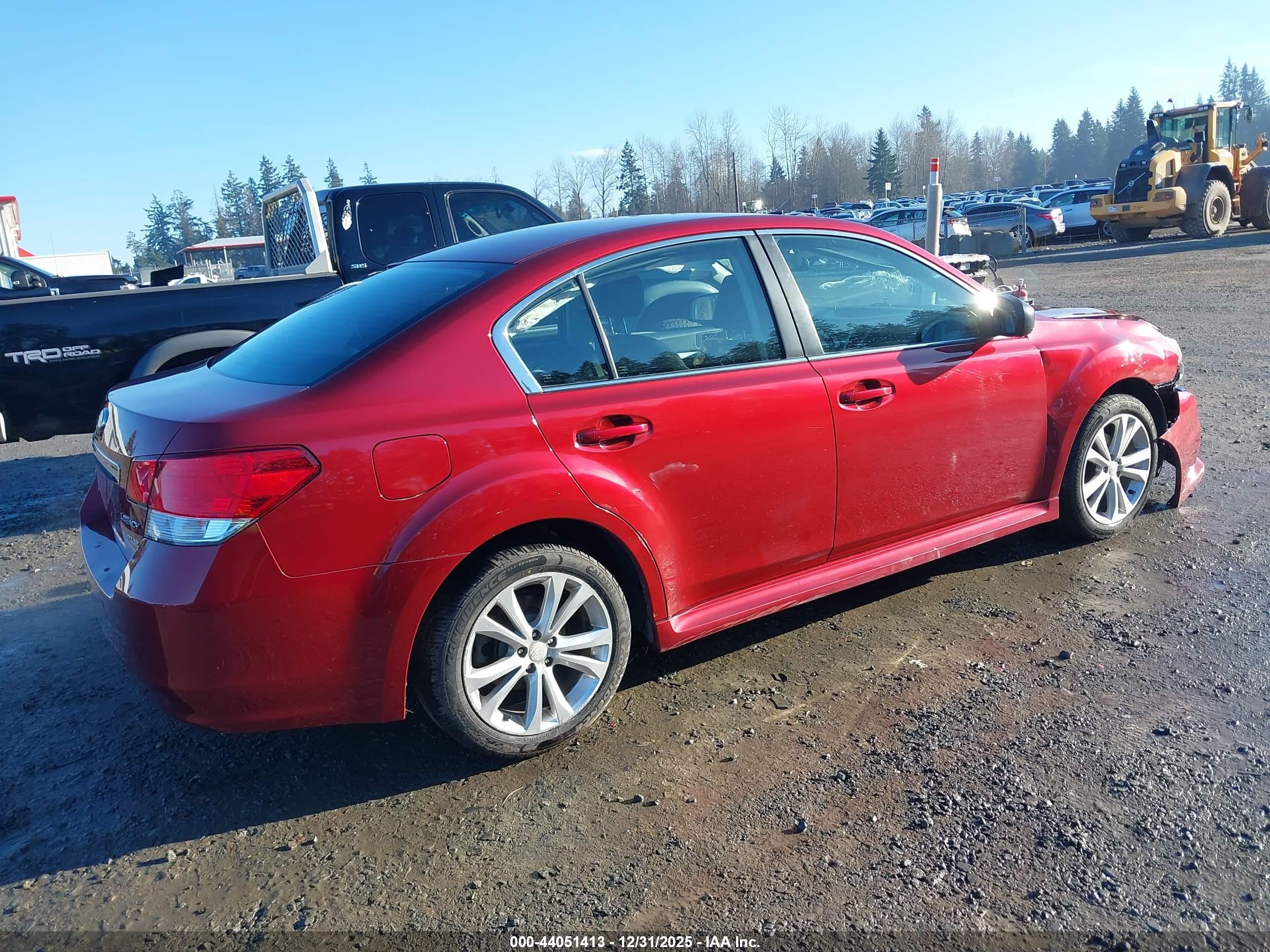 2014 Subaru Legacy 2.5i Red vin: 4S3BMBA69E3025027
