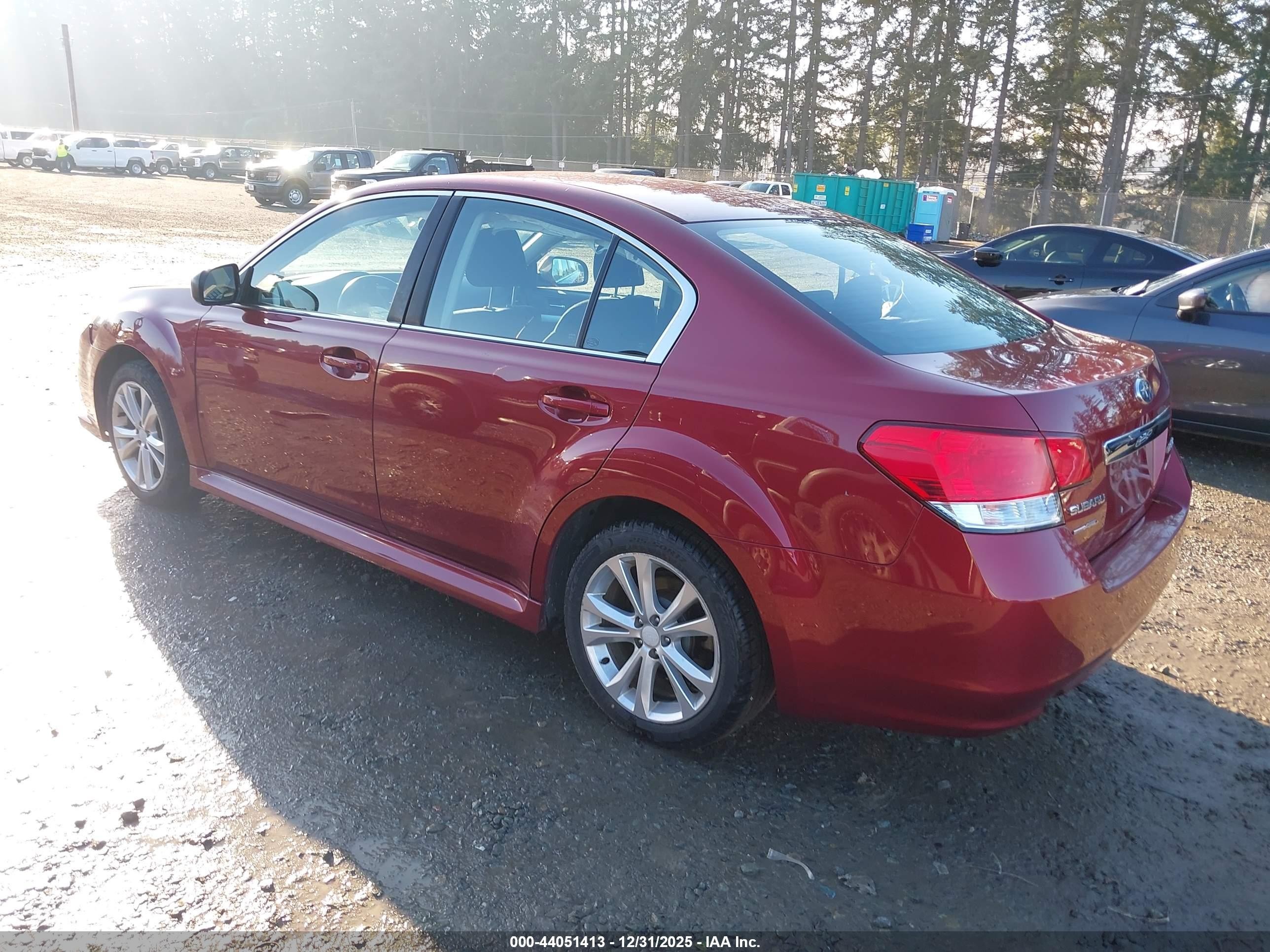 2014 Subaru Legacy 2.5i Red vin: 4S3BMBA69E3025027